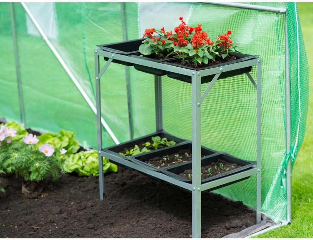 Nature Gartentisch Ubbink Anzuchttisch - verzinkt, 6 Kunststoff-Trays auf 2 günstig online kaufen