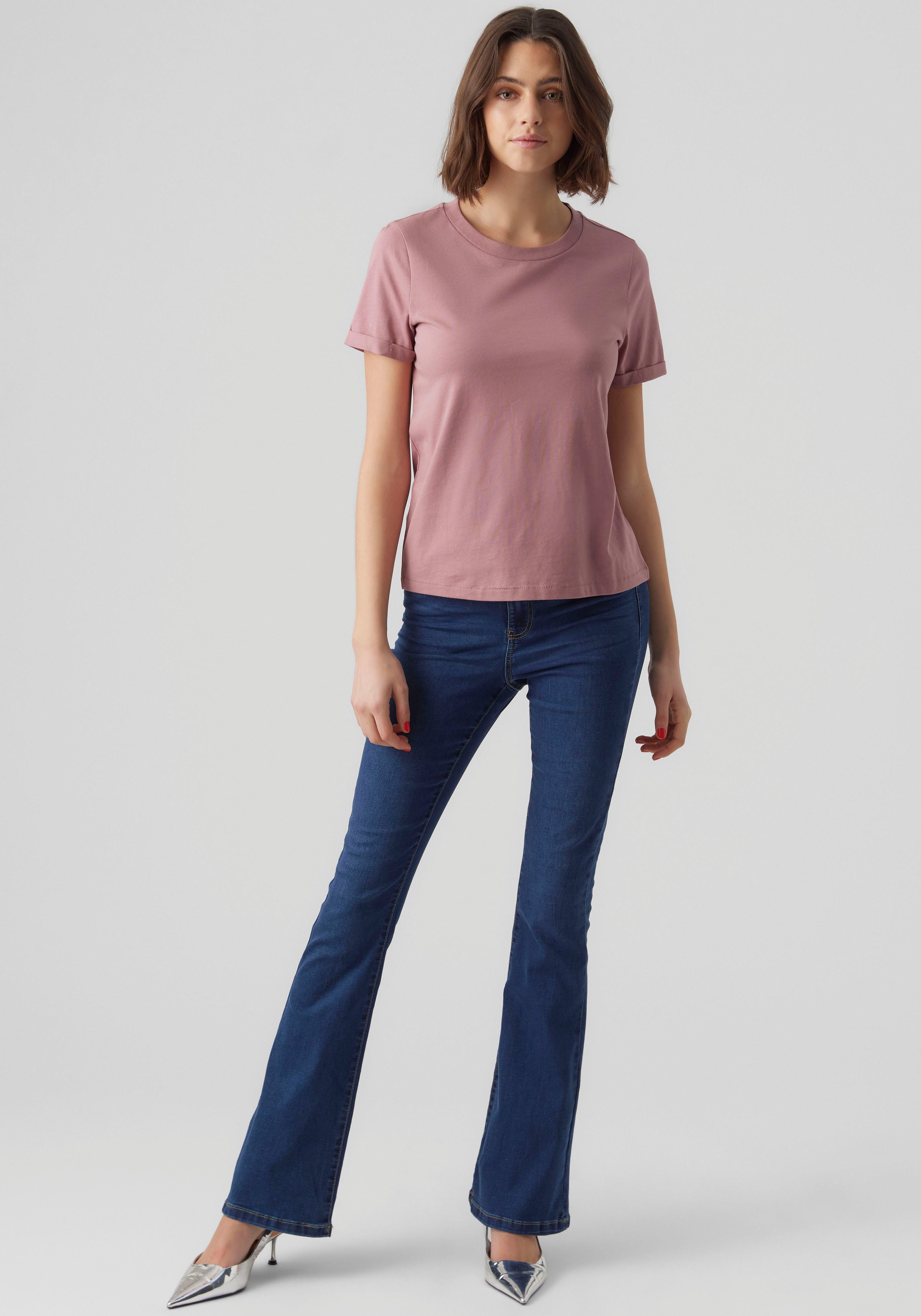 Vero Moda Kurzarmshirt VMPAULA S/S T-SHIRT NOOS Baumwolle, regular fit – Bild 3 von 5