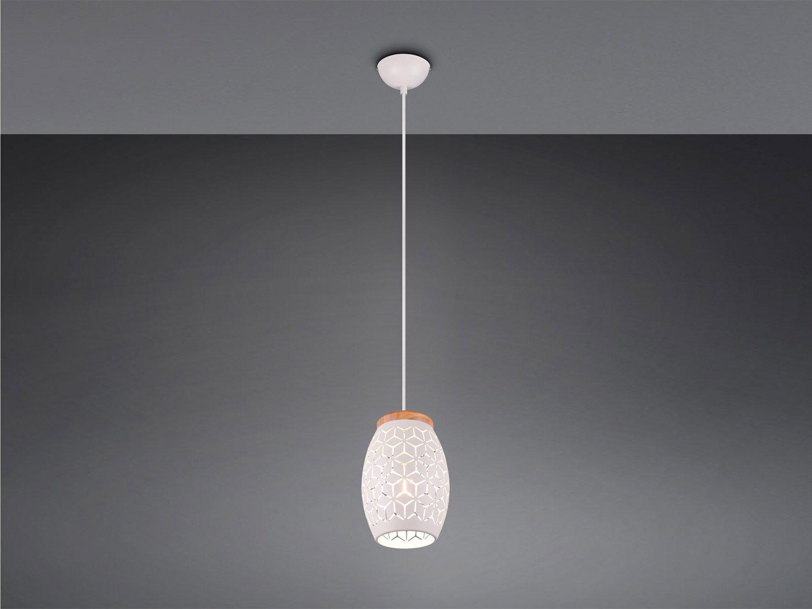 Reality Leuchten LED Pendelleuchte, Dimmfunktion, LED wechselbar, über Lichtschalter in 3 Stufen dimmbar, warmweiß, ausgefallene einflammig hängend für Esstisch-lampe Couchtisch, Ø 15cm