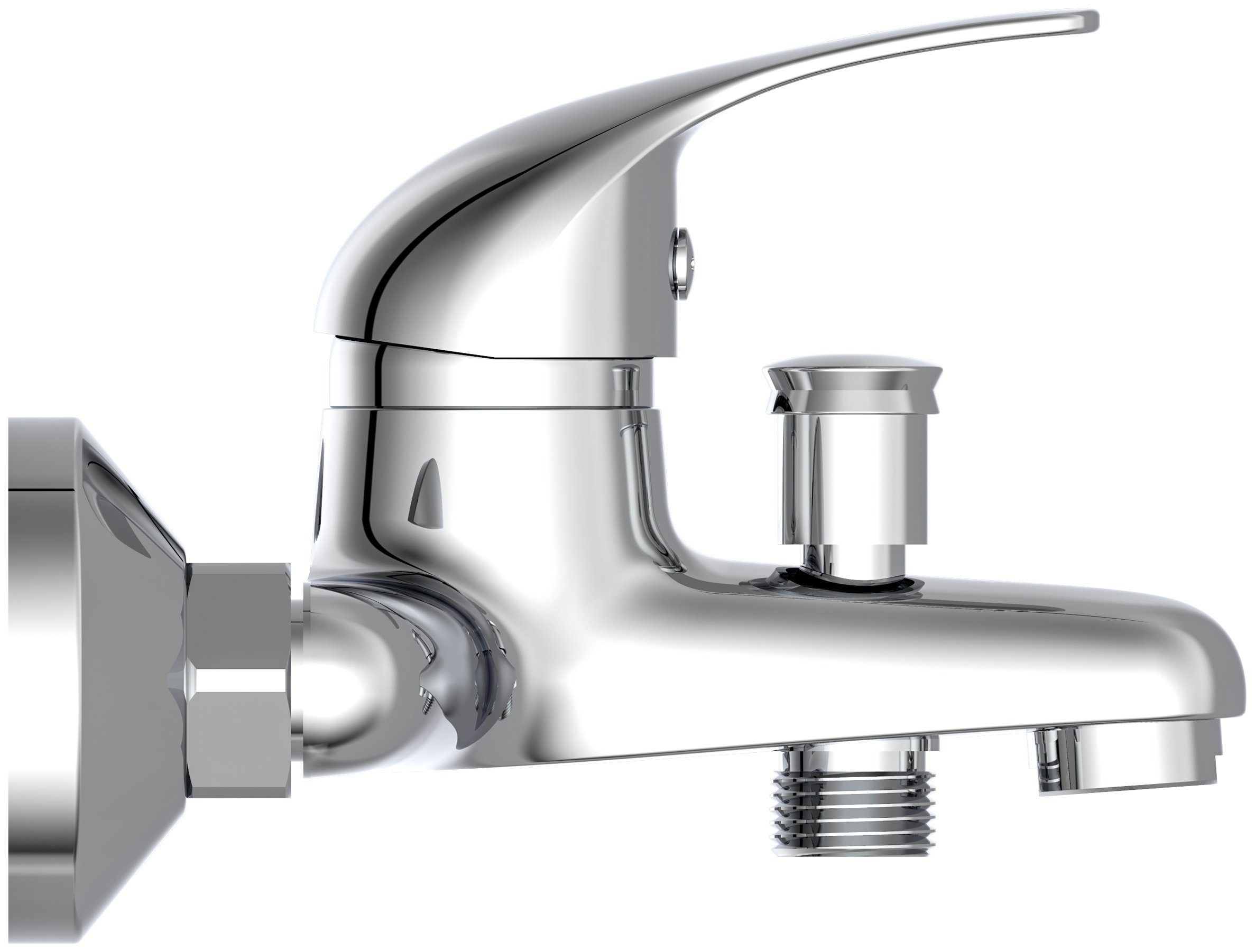 Schütte Wannenarmatur ATHOS PLUS geräuscharme Kartusche, Marken-Mischdüse, 1/2'' Brauseanschluss