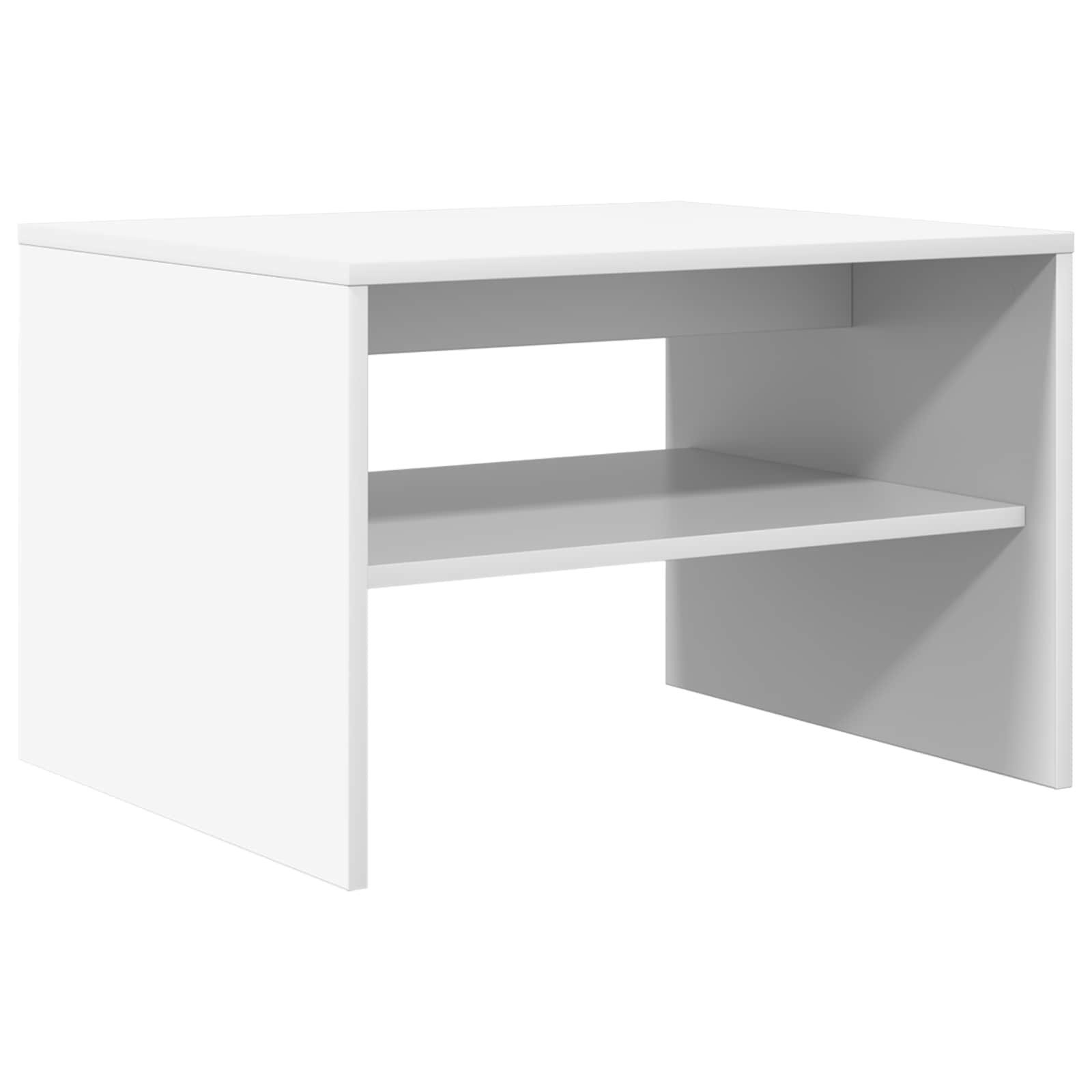 vidaXL Couchtisch Couchtisch Weiß 60 x 50 x 40 cm Holzwerkstoff (1-St)
