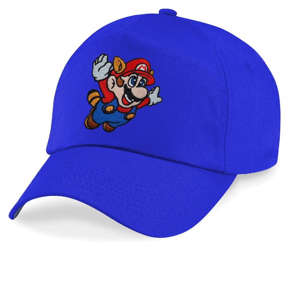 Blondie & Brownie Baseball Cap Kinder Mario Fligh Stick Patch Luigi Peach Super Nintendo Royalblau