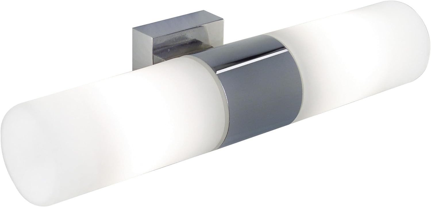 Nordlux LED Wandleuchte, P44, 2-flammig, Chrom & Opalglas
