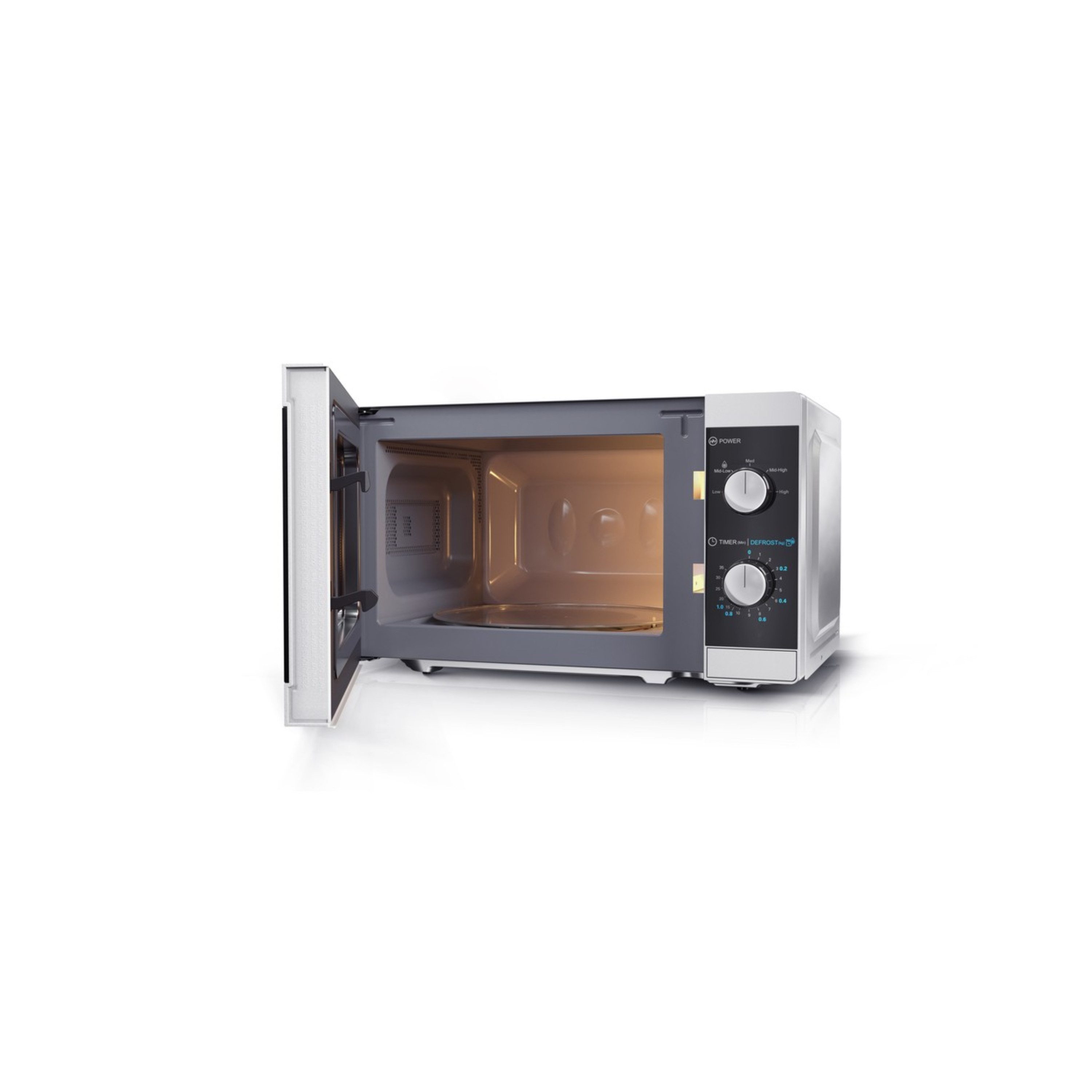 Sharp Mikrowelle, Netzbetrieb, 800 Watt, 20 Liter, 5 Leistungsstufen