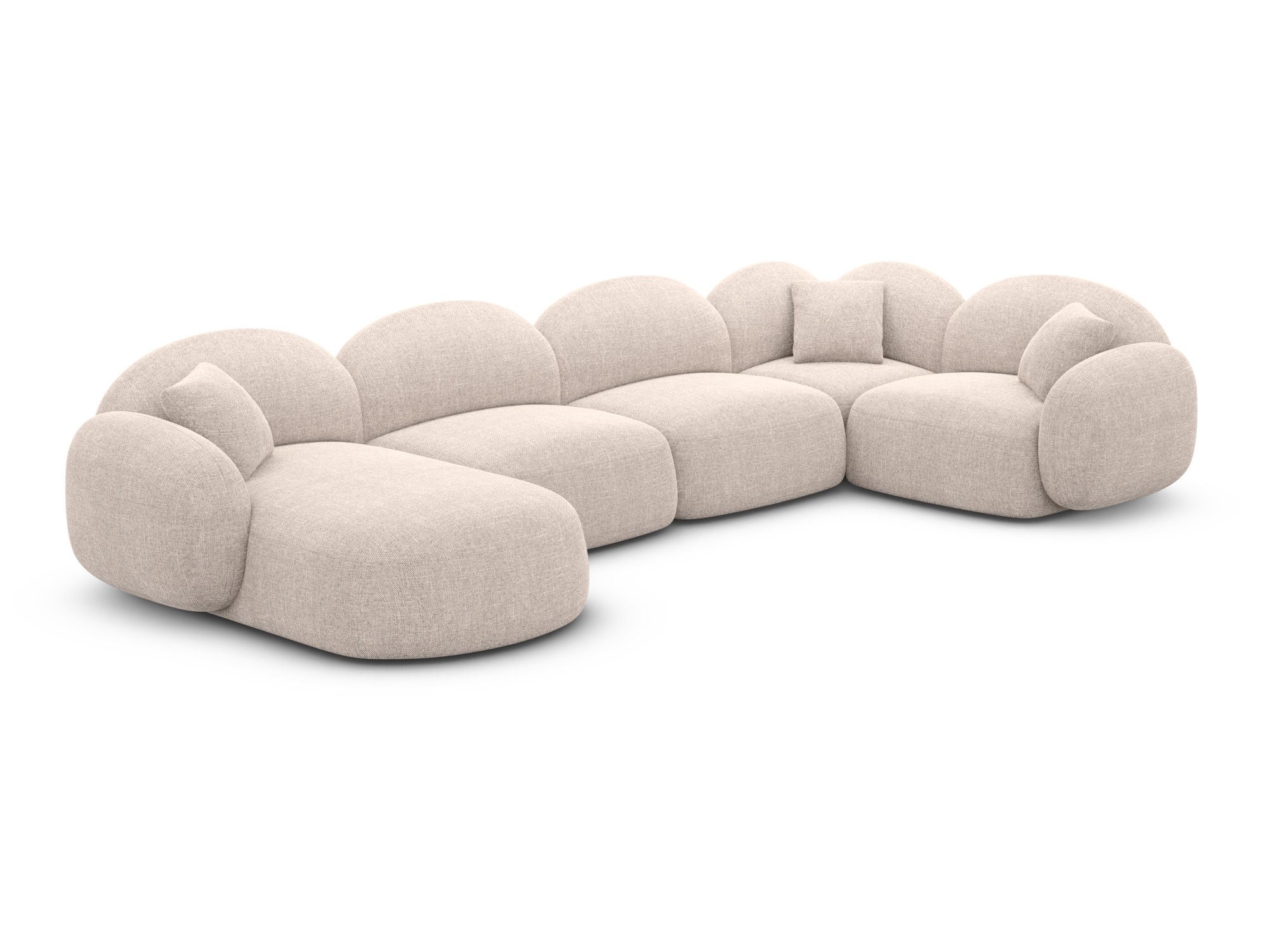 Sofa Dreams Wohnlandschaft XL Wohnlandschaft Mirello U-Form aus Stoff, Wohnlandschaft, U-Form, Moderne Wohnlandschaft in U-Form, 2 Zierkissen inklusive – Bild 2 von 5