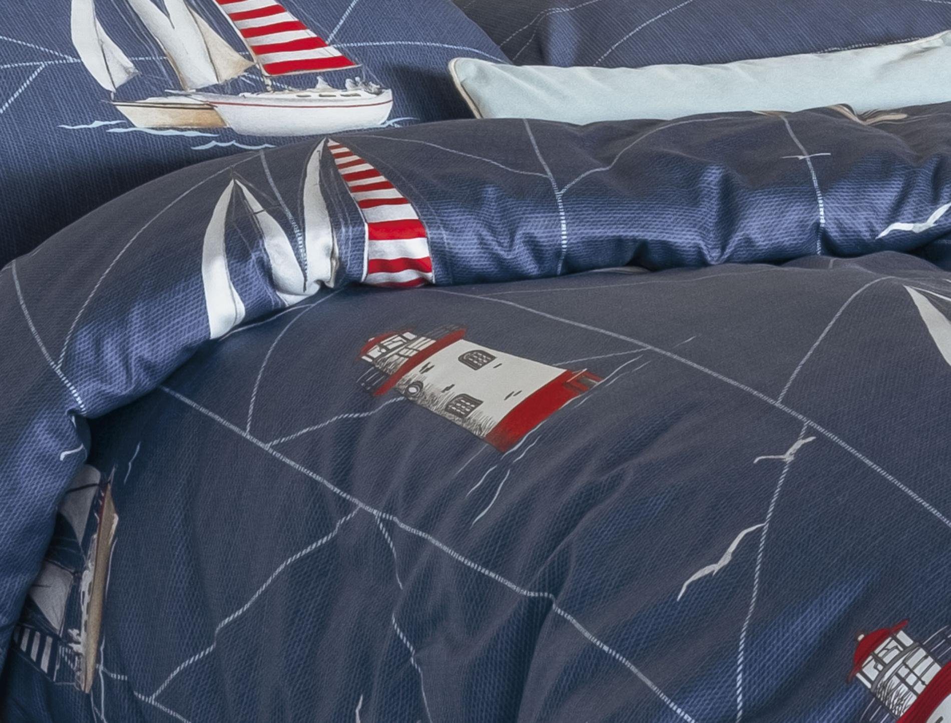 Irisette Bettwäsche Mako-Satin Bettwäsche Set Sky 155 x 220 cm bunt, Baumwolle, 2 teilig, bettwäsche 155x220 baumwolle reißverschluss warm baumwolle bettwäsche