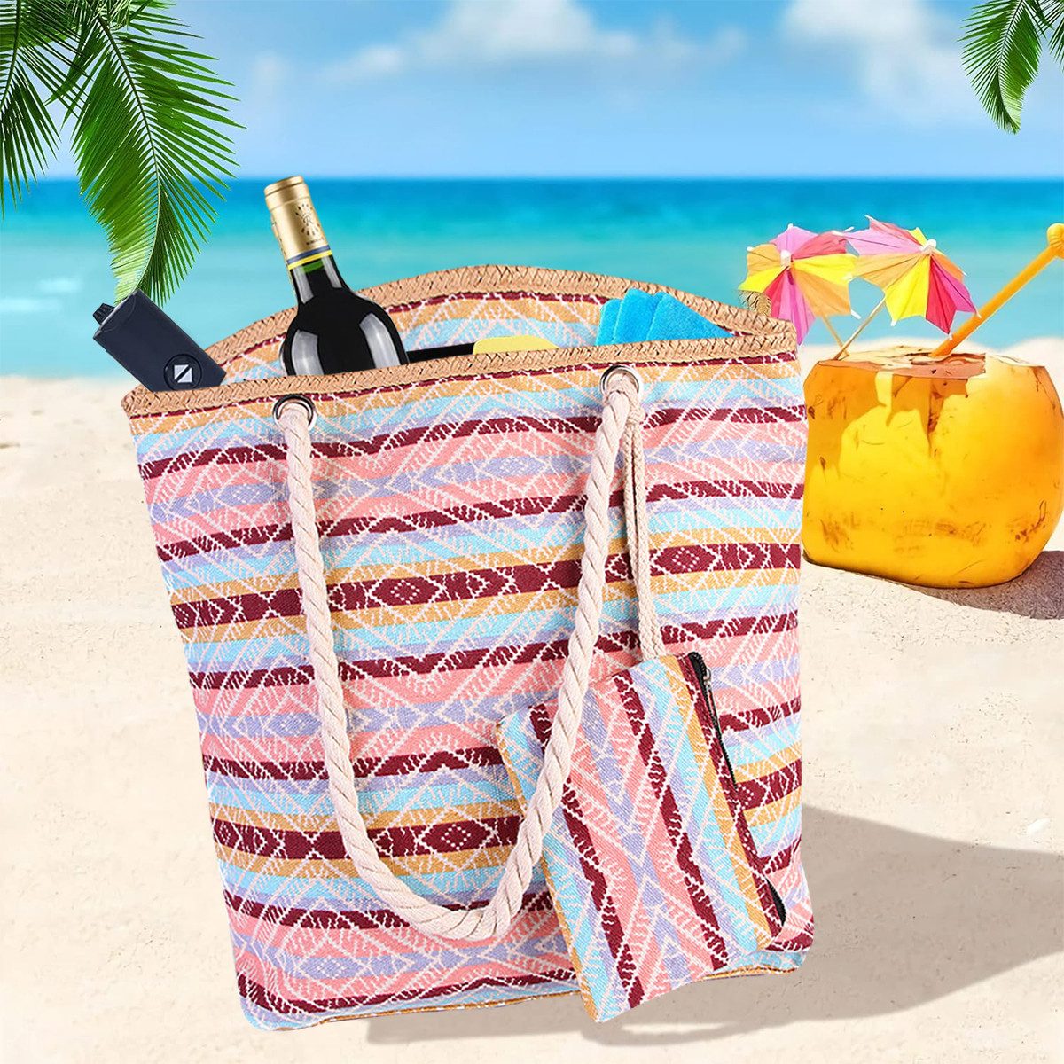 ZEUOPQ Strandtasche Strandtasche Badetasche Multifunktion Damen günstig online kaufen