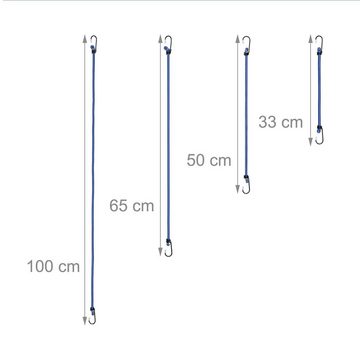 relaxdays Spanngurt Spanngummi 12er Set 4 Größen