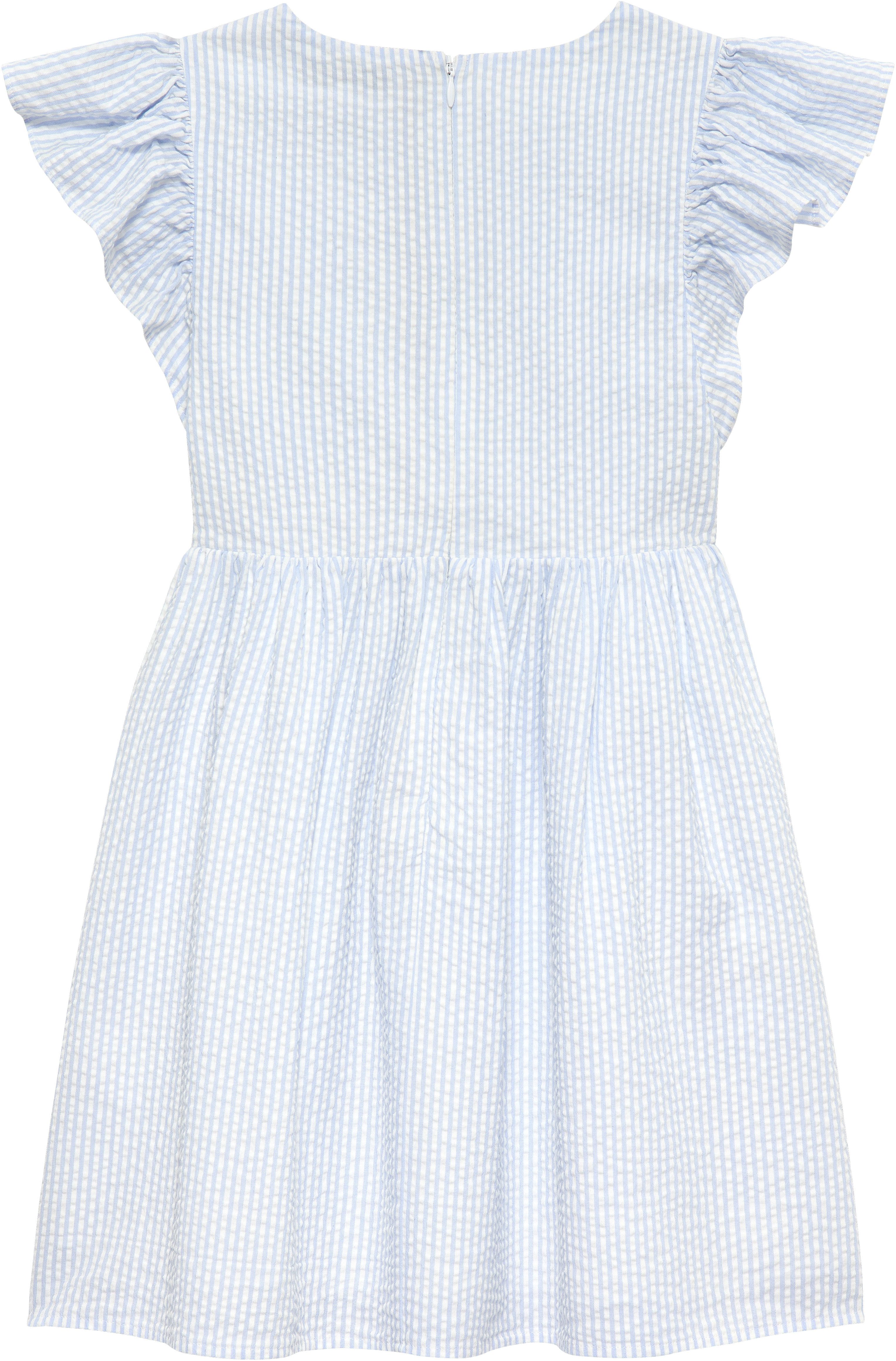 Tommy Hilfiger Sommerkleid SEERSUCKER DRESS SHORT SLEEVE Kinder bis 16 Jahre, Rüschenärmel