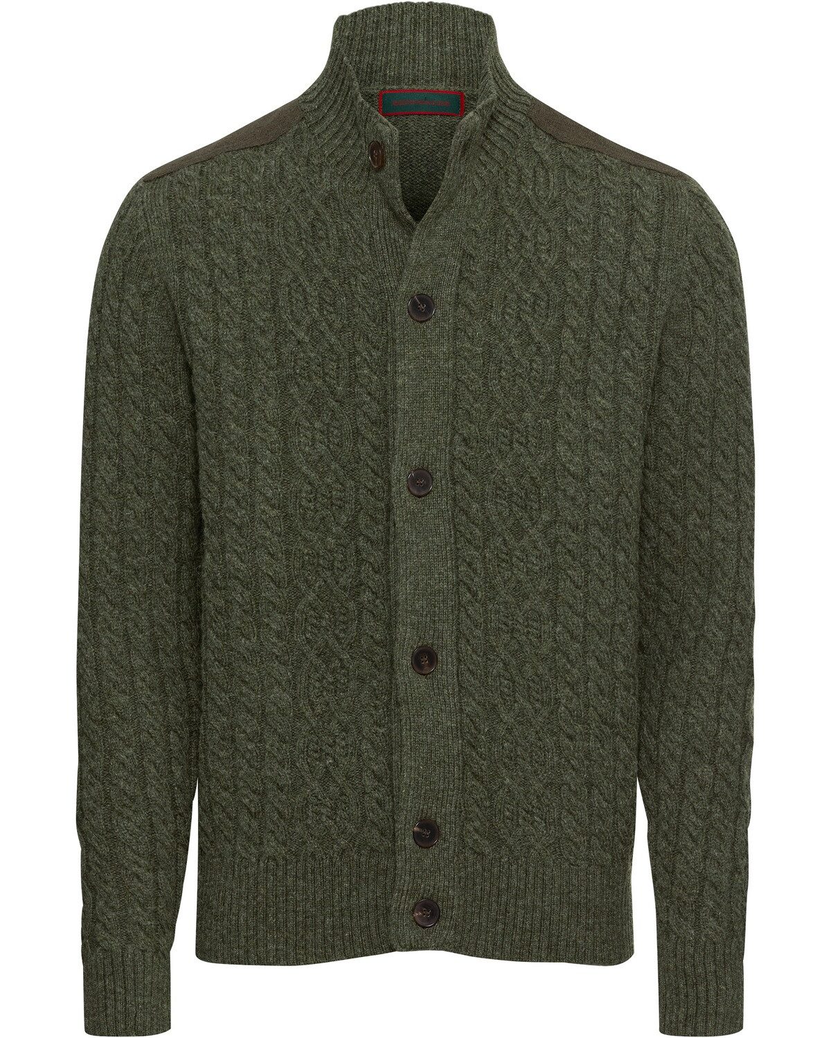 Reitmayer Trachtenstrickjacke Zopfstrickjacke mit Kontrastdetails