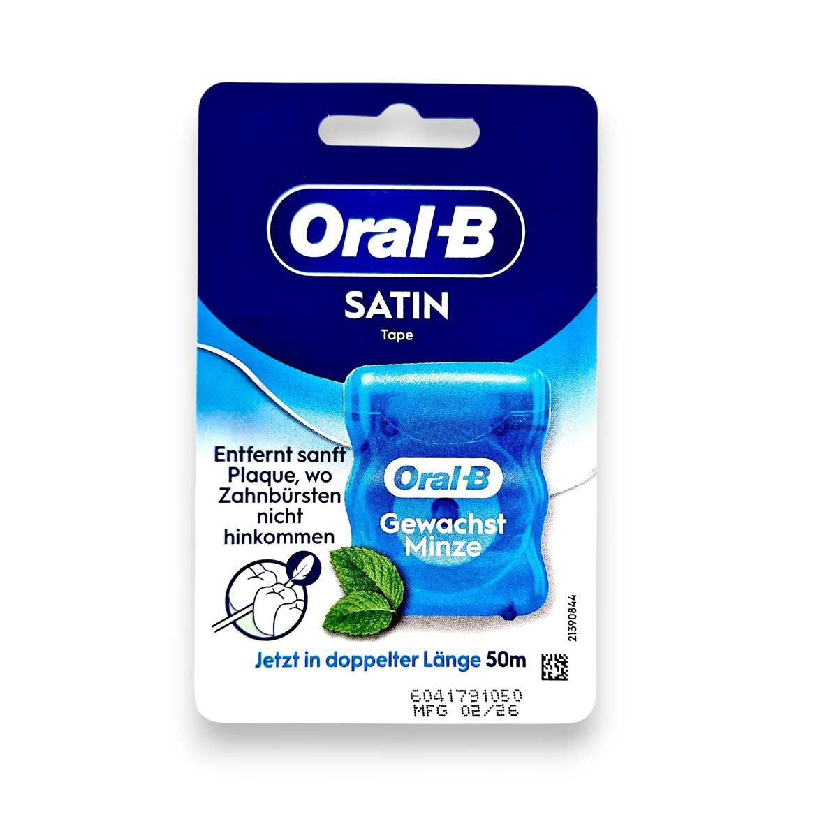 Oral-B Zahnseide Oral-B SatinTape Zahnseide gewachst Minze 50m, (0-St)