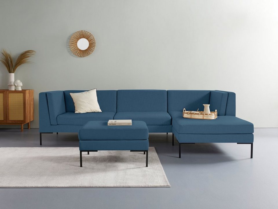 andas Ecksofa Frode, mit eleganten Metallfüßen, andas Nordic Interior -  modern Wohnen im Scandi Style