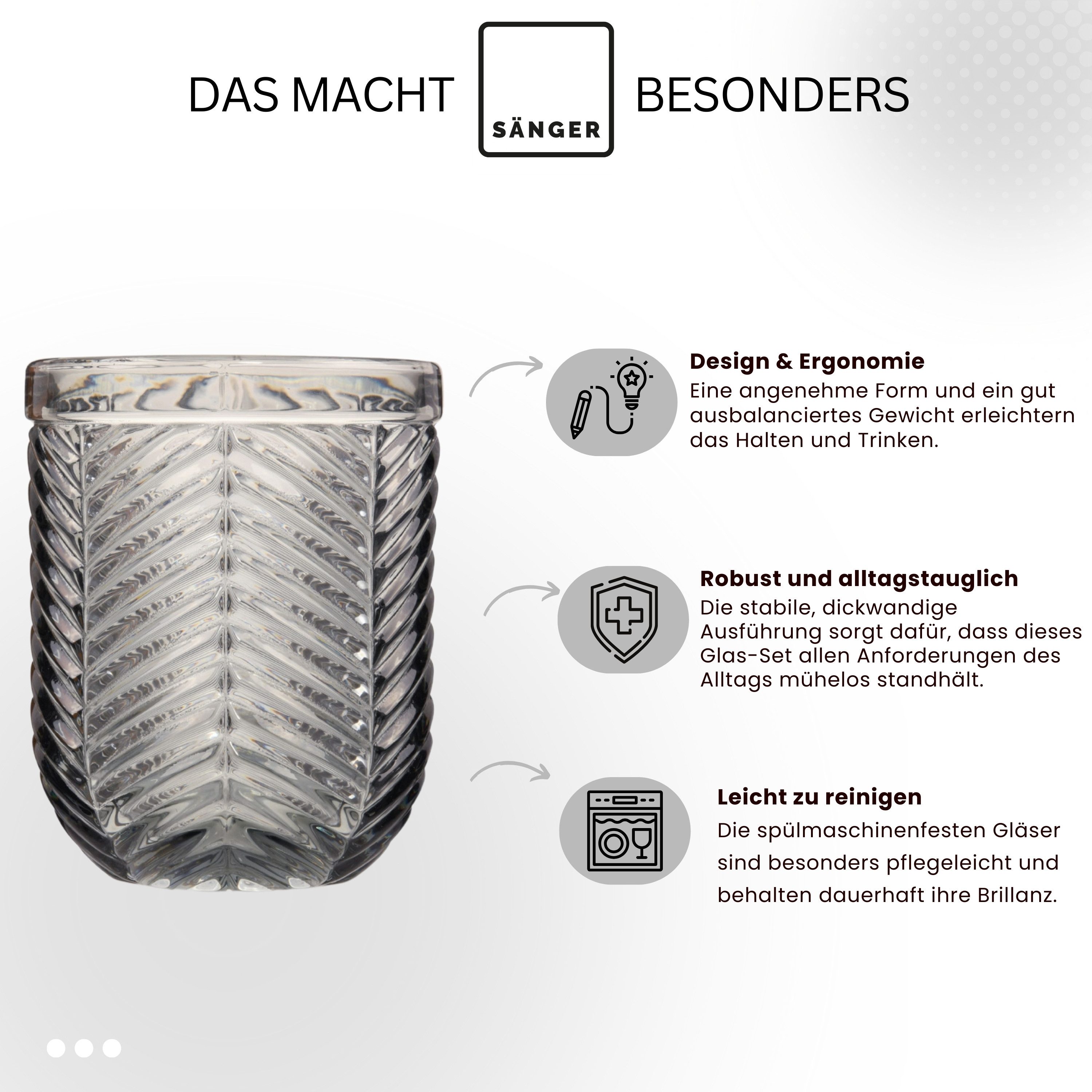 SÄNGER Gläser-Set Bunt, 12-tlg., Glas, Porto + Faro, 12er Set, spülmaschinengeeignet