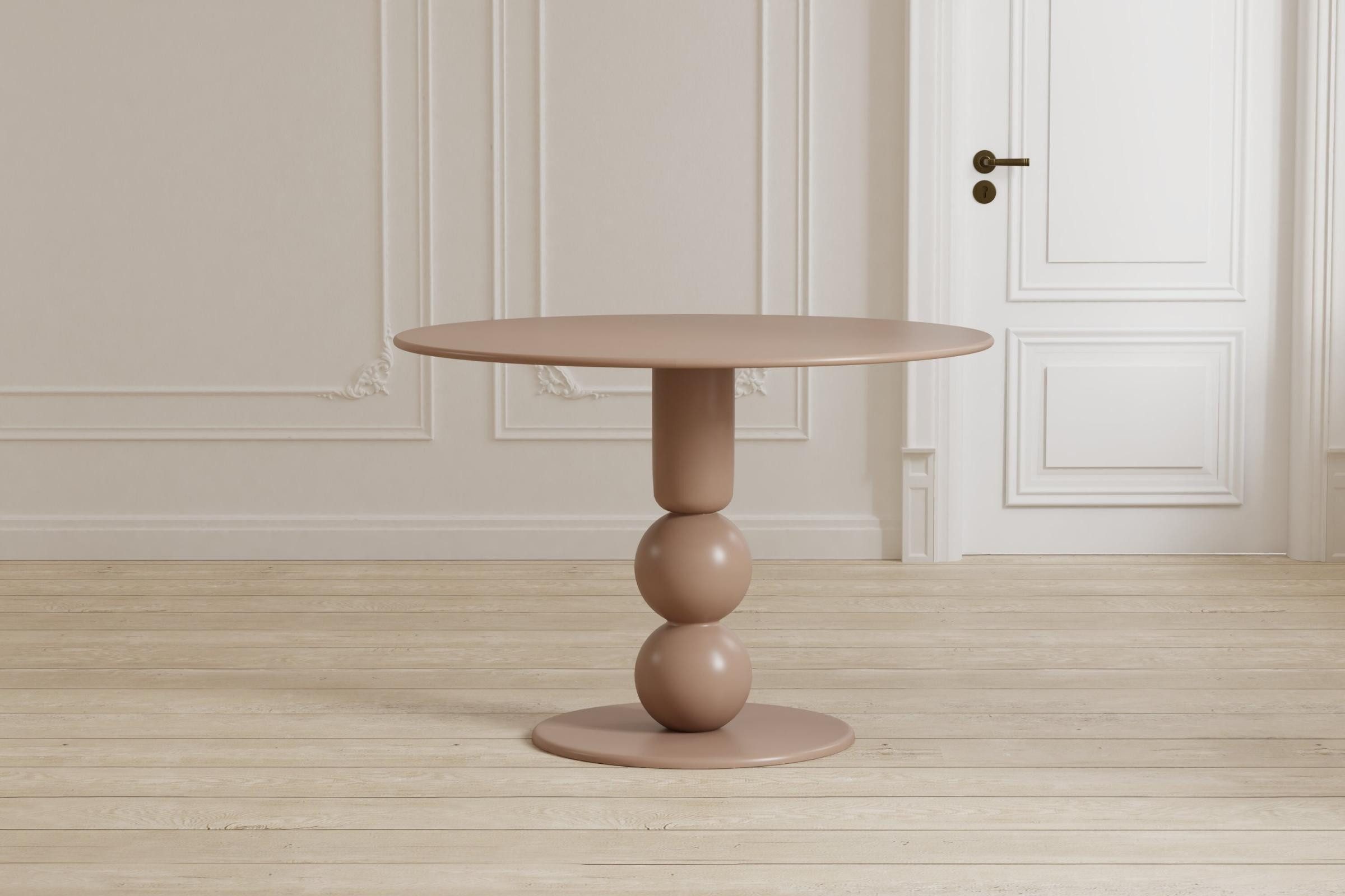 Venture Home Esstisch Boule Esstisch Ø110 cm beige. (1-St)