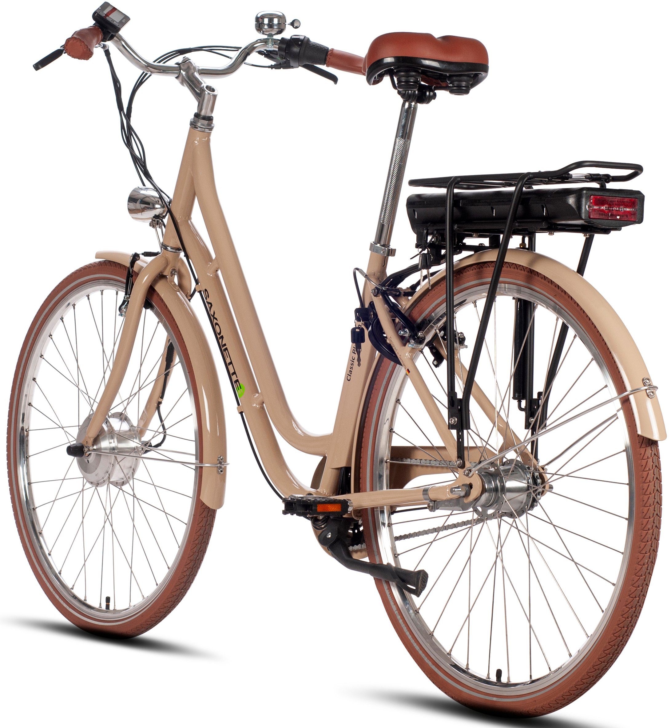 PLUS CLASSIC 418 SAXONETTE Gang 7 2.0, Nexus E-Bike Shimano Wh Frontmotor, Nabenschaltung, Schaltwerk, Akku