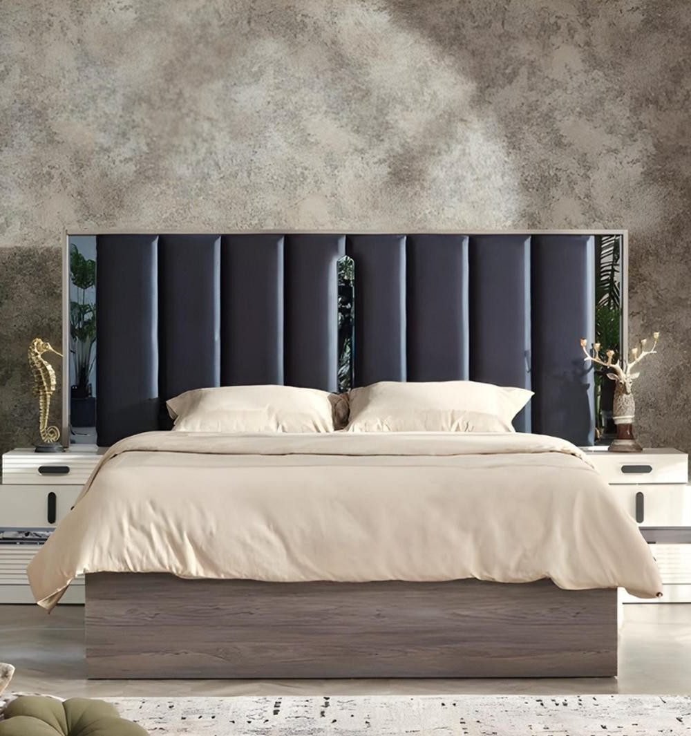 Xlmoebel Bett Modernes Grau Designer Bett Luxus Schlafzimmermöbel-Modell (Bett), Hergestellt in Europa