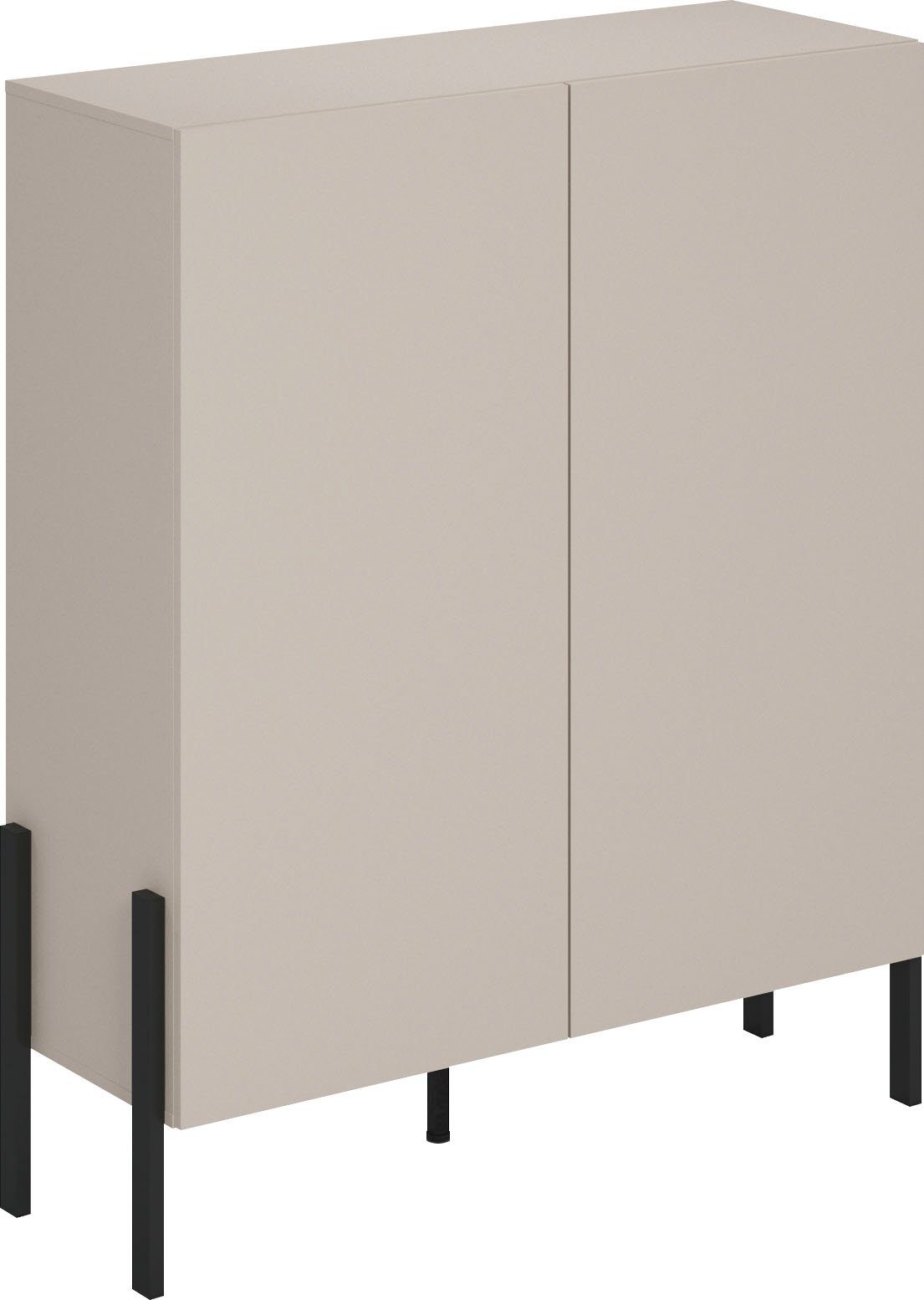 OTTO home Kommode Jukon, Breite 110 cm, moderne grifflose Hochschrank, 2Türen, Highboard mit viel Stauraum, push-to-open-Funktion