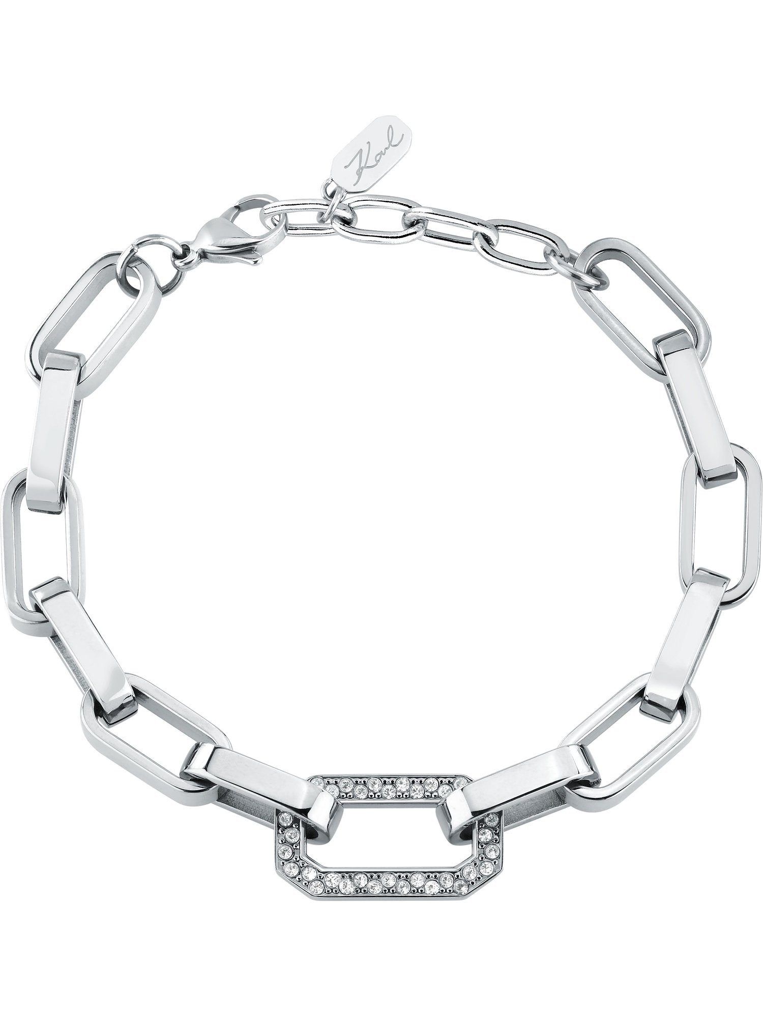 KARL LAGERFELD Armband Karl Lagerfeld Damen-Armband Edelstahl Kristall, Chains