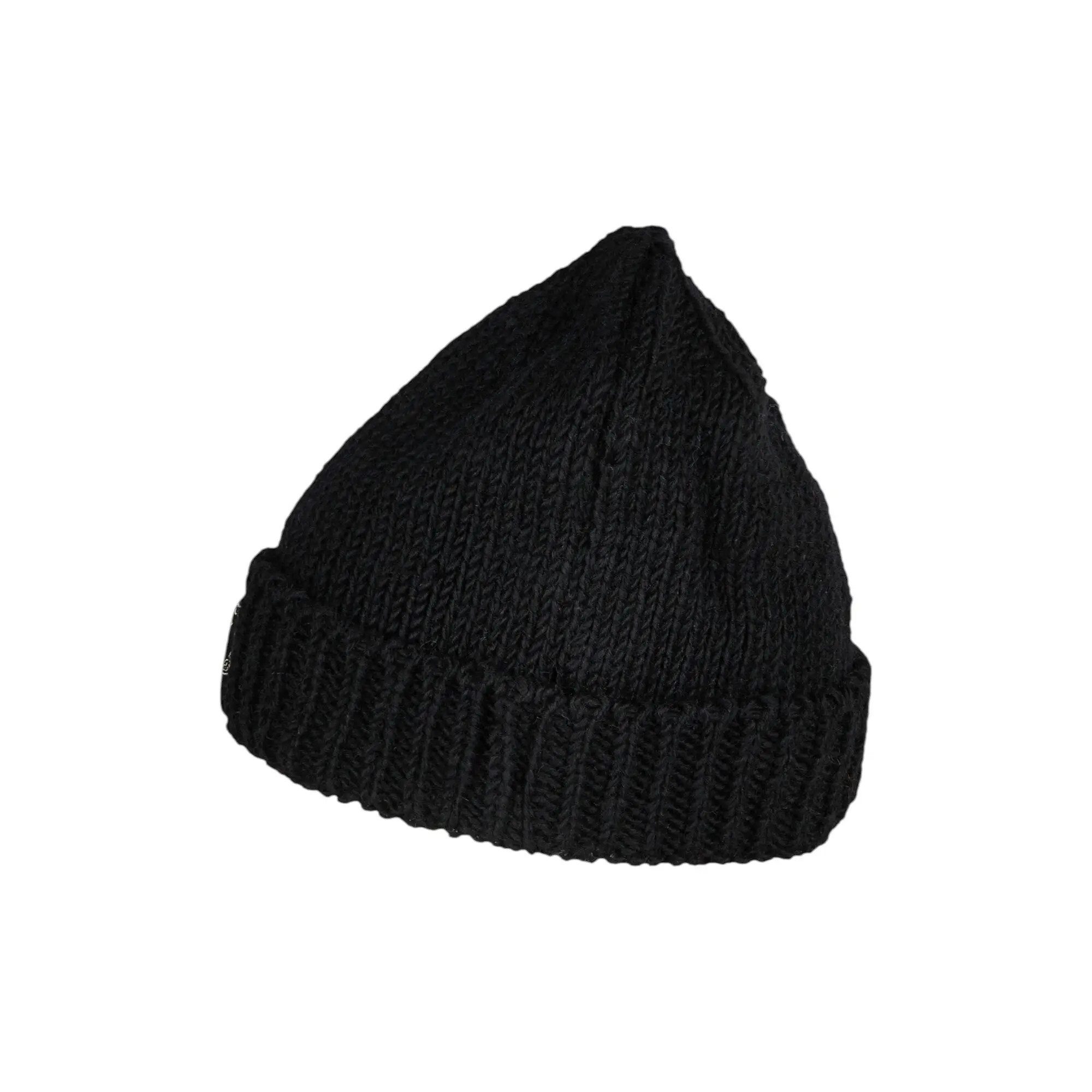 THC Natural Line Strickmütze THC Schafwoll Rollcap 721 schwarz (1 Stück, 1-St., 1 Stück) Innenfutter: Fleece