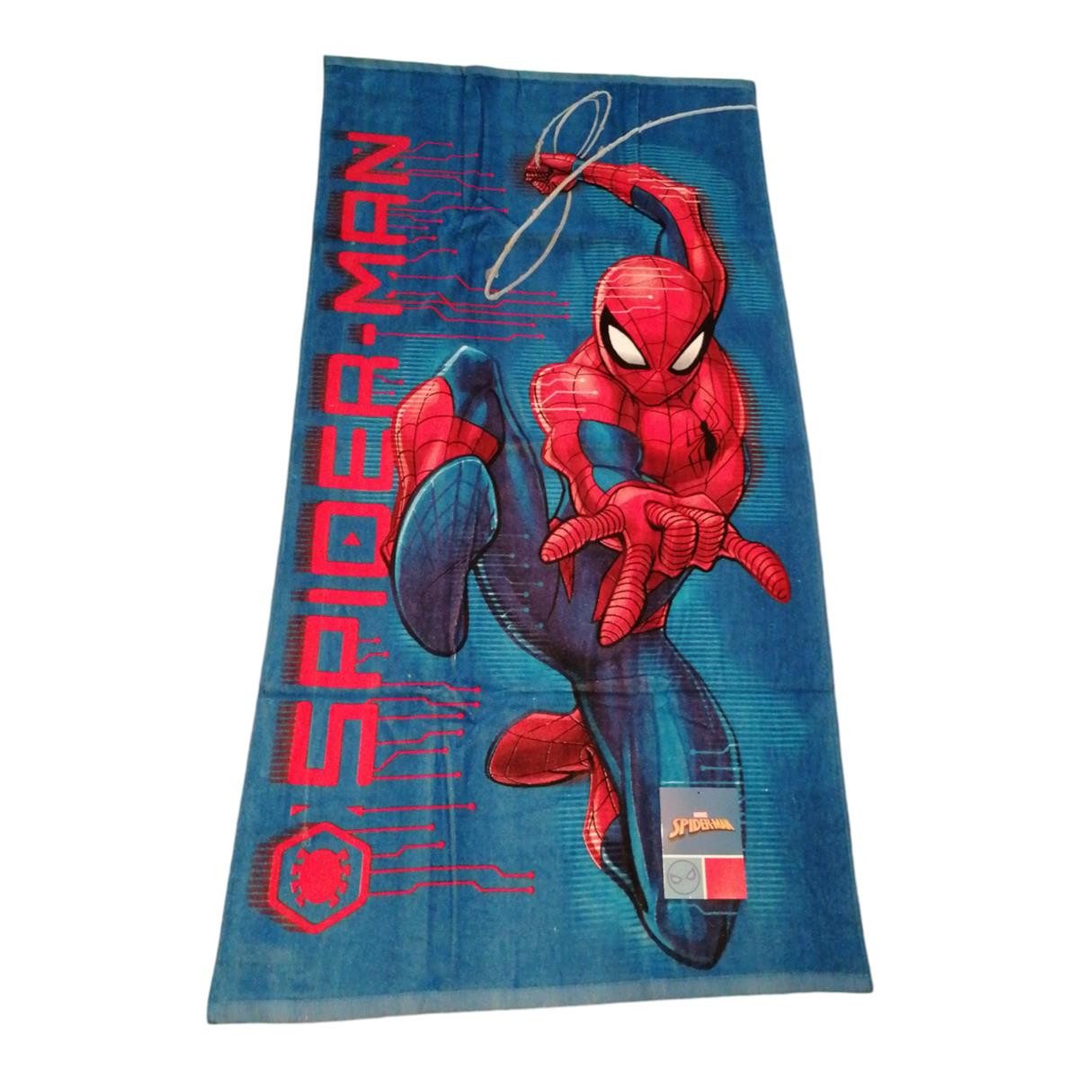 Spiderman Strandtücher Spider-Man "in Aktion" Strandtuch / Strandlaken / Badetuch 70 x 140cm, 100% Baumwolle