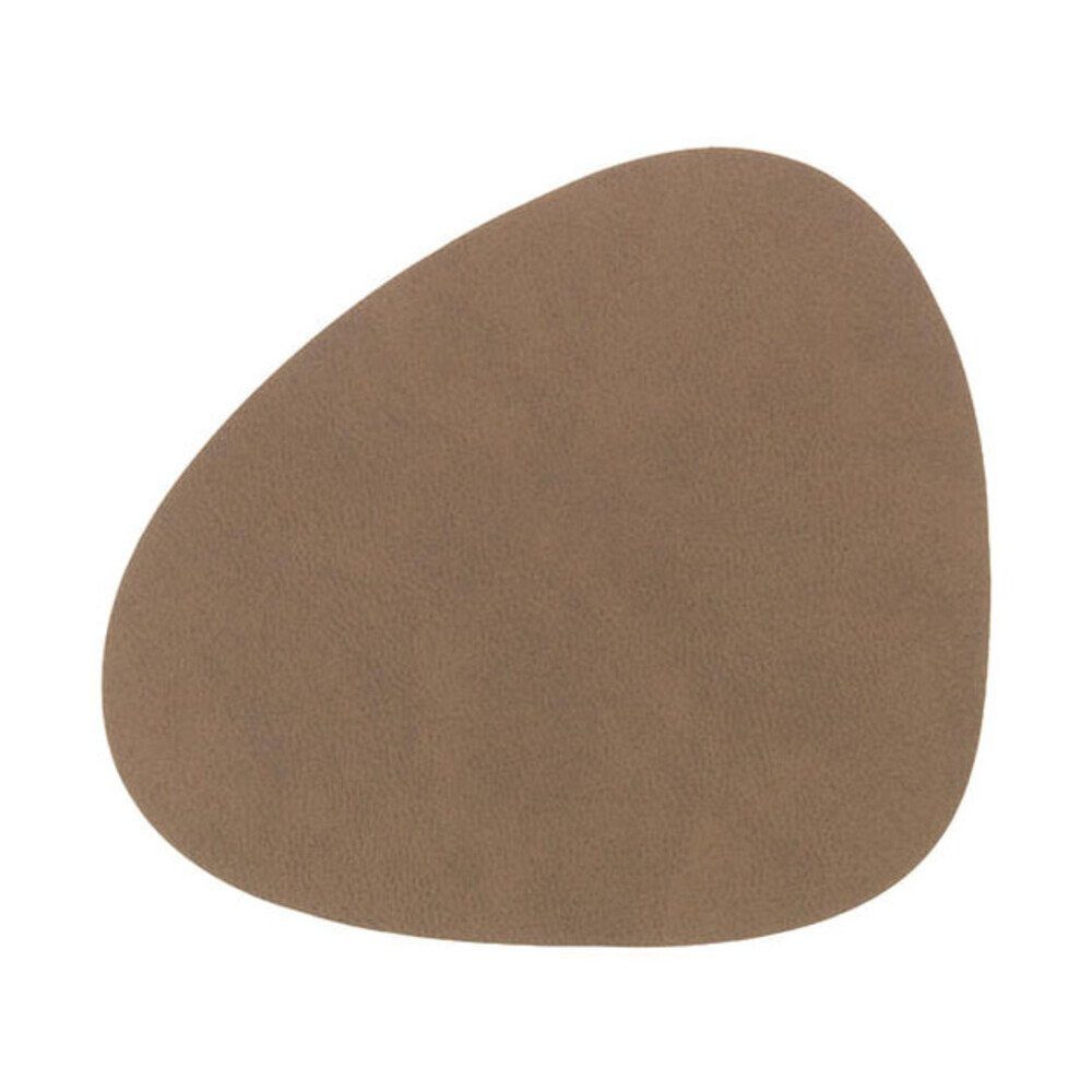 LIND DNA Glasuntersetzer Glasuntersetzer 11x13 cm Curve Nupo brown, 1-tlg., Glasuntersetzer, 11,00cm, Naturkautschuk, braun