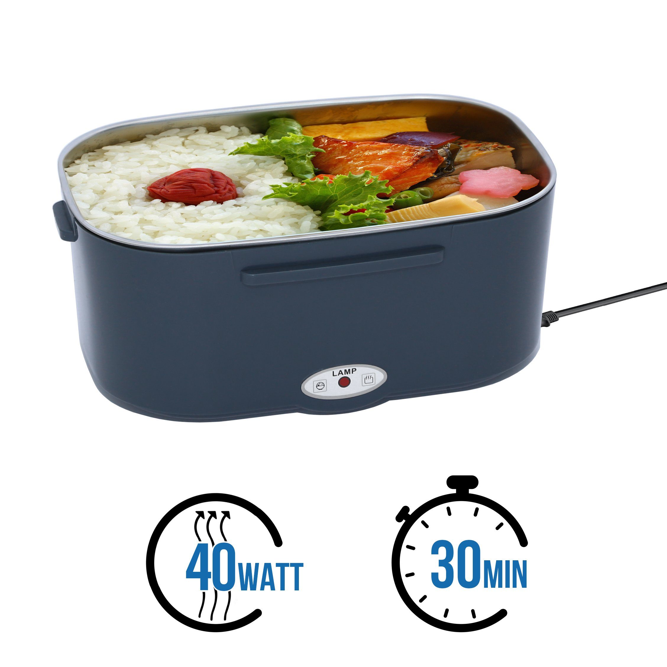 Lantelme Elektrische Lunchbox Lunch Box Warmhalteschale mit oder Edelstahl, elektrisch Kaffeebecher Zuhause, Unterwegs Edelstahl Metallteile für aus aus