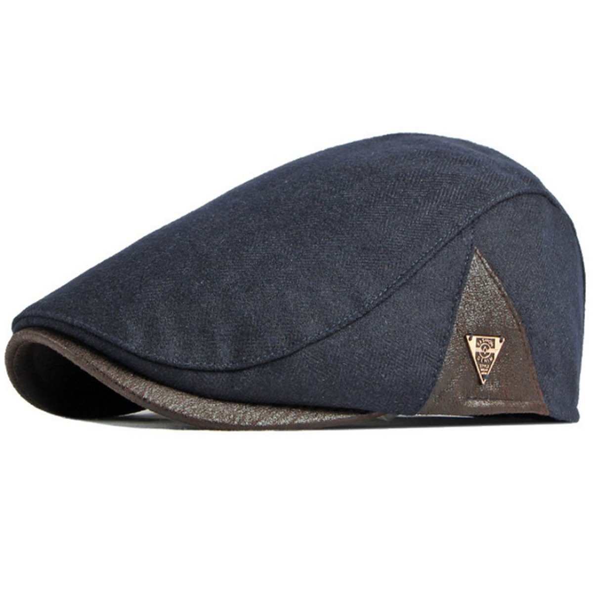 Navy Schirm mit Klassik Flat Schirmmütze Cap Cap Sporty Schiebermütze Flat