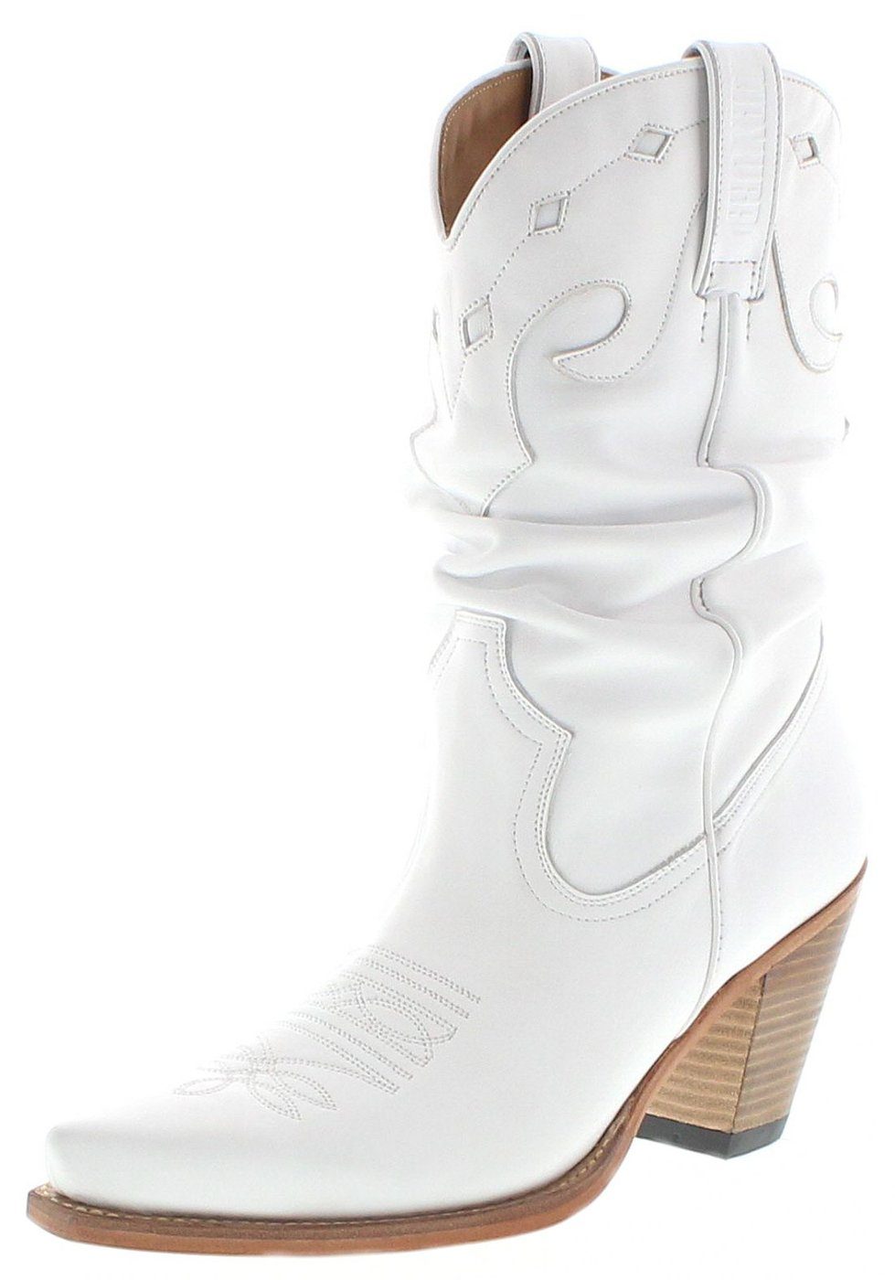 Mayura Boots NAPPA X Weiss Cowboystiefel Rahmengenähte Damen Lederstiefel