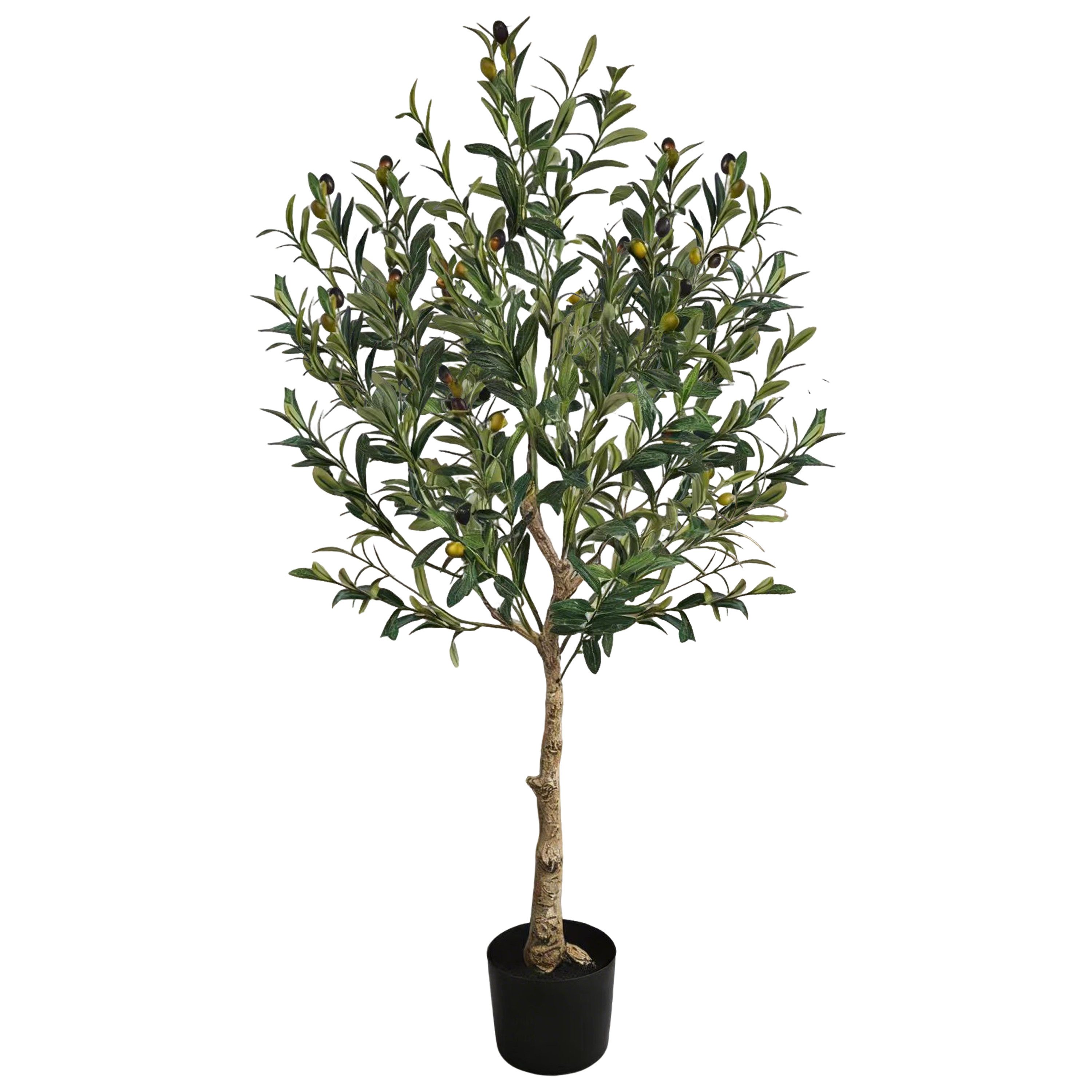 Kunstbaum Künstliche Olivenbaum Kunststoffpflanzen Dekopflanzen, Ribelli, Höhe 120 cm, für Zuhause, Wohnzimmer, Schlafzimmer, Garten, 120/150/180cm