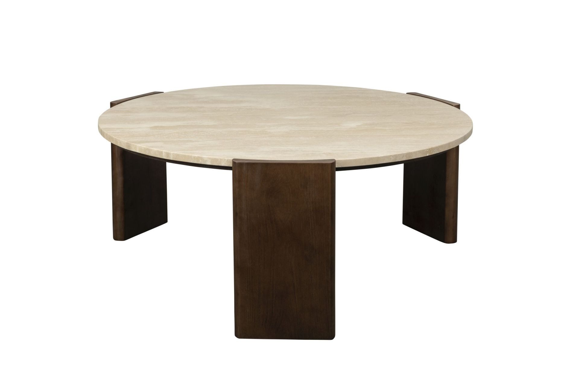 Dutchbone Couchtisch Retro Beistelltisch Valcour Travertin Holz