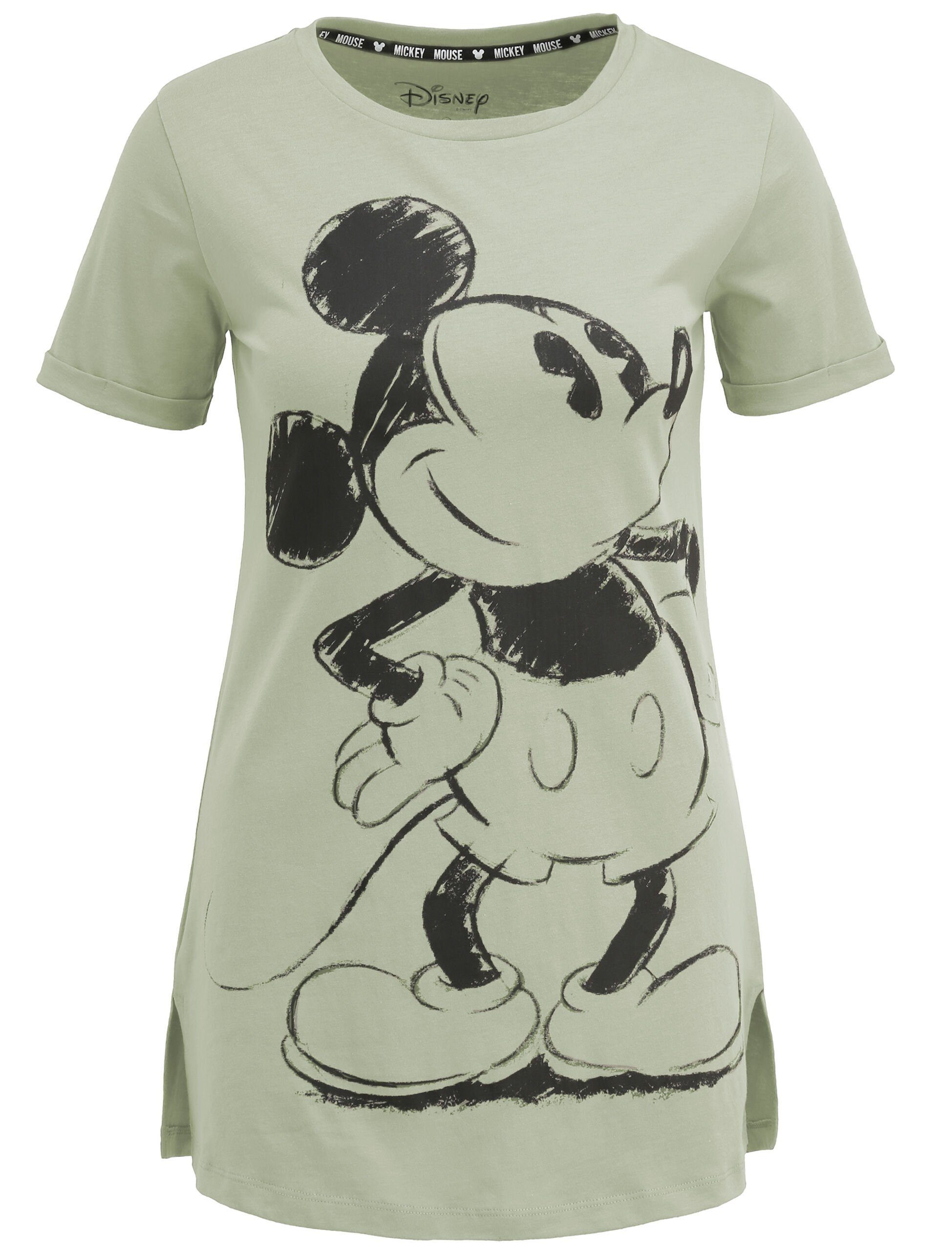 COURSE Longshirt salbeigrün Mickey Mouse