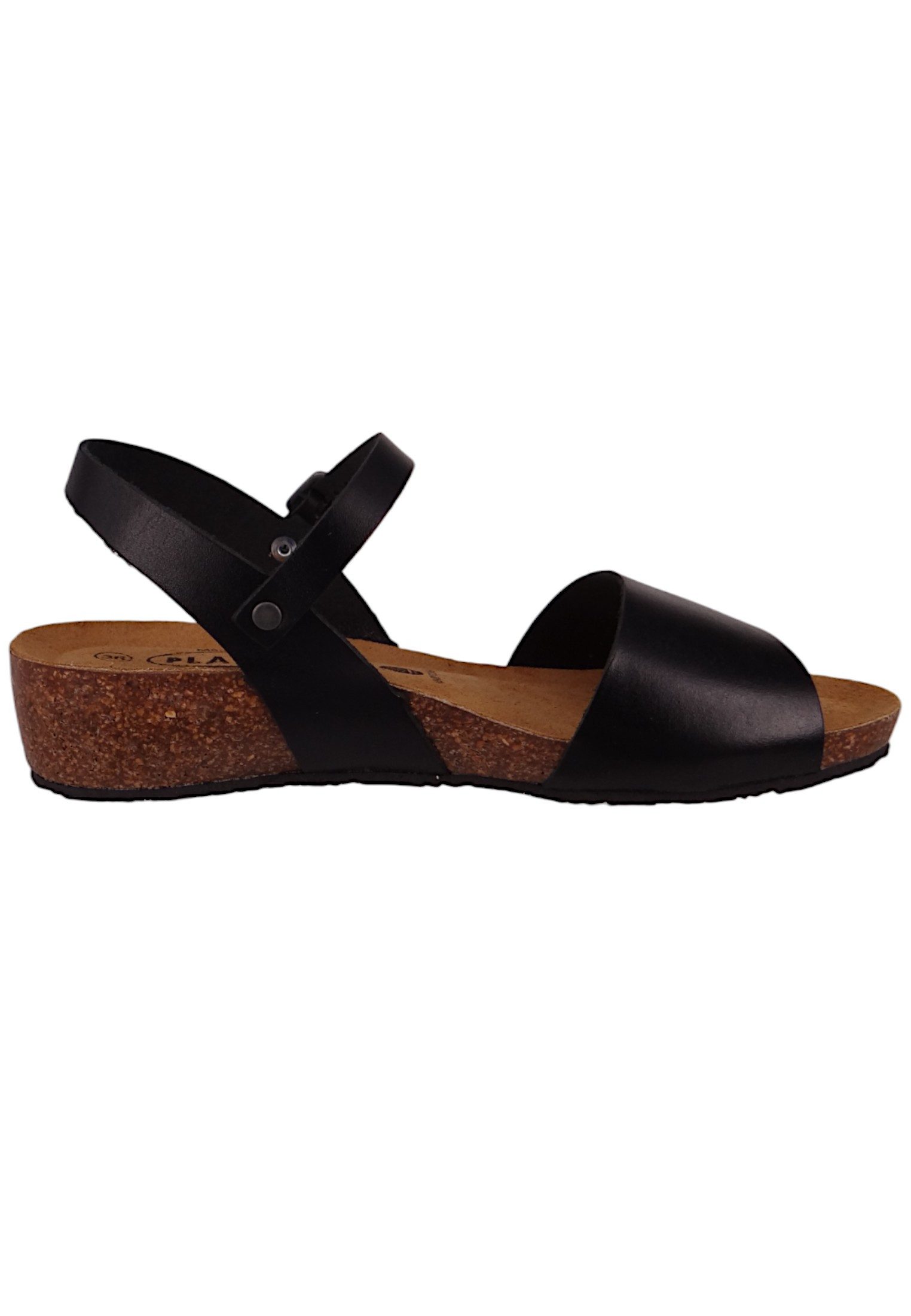 Plakton 775896 NOW Vaquetilla Wedge/Keil Negro Sandale