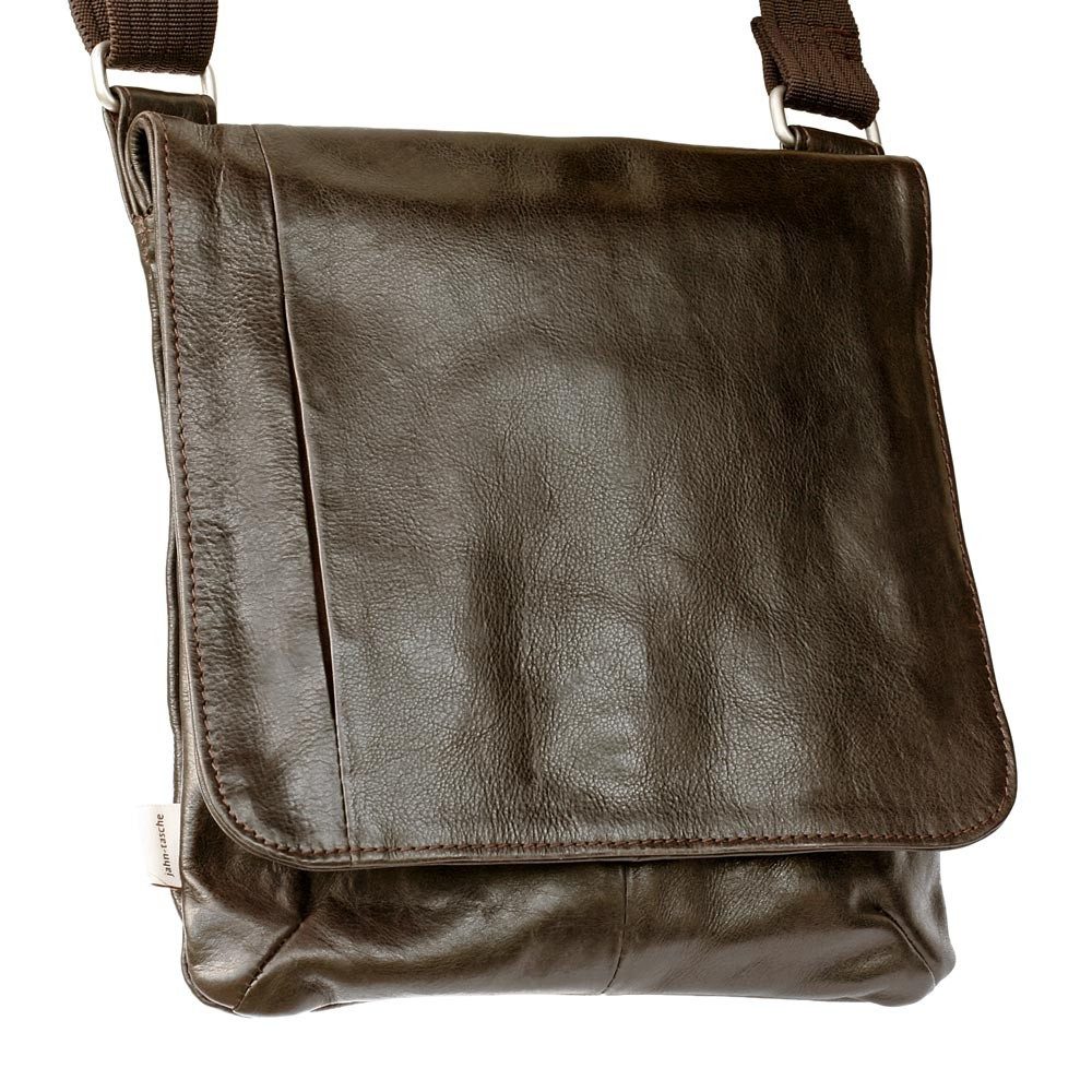 Schultertasche Umhängetasche Schultertasche Gr. M Nappa-Leder Braun, Jahn-Tasche 428