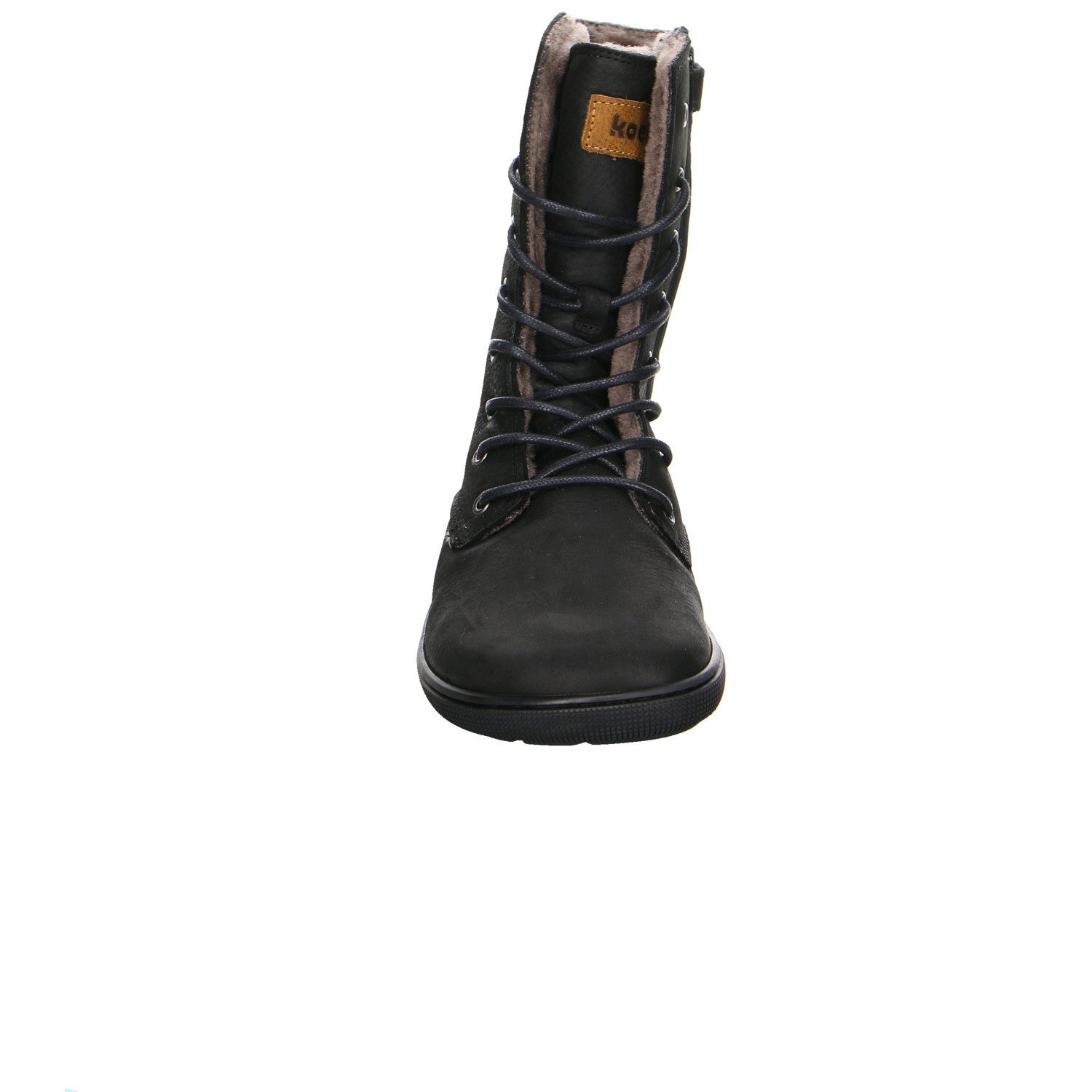 KOEL Koel Leder Schnürstiefelette schwarz Stiefelette