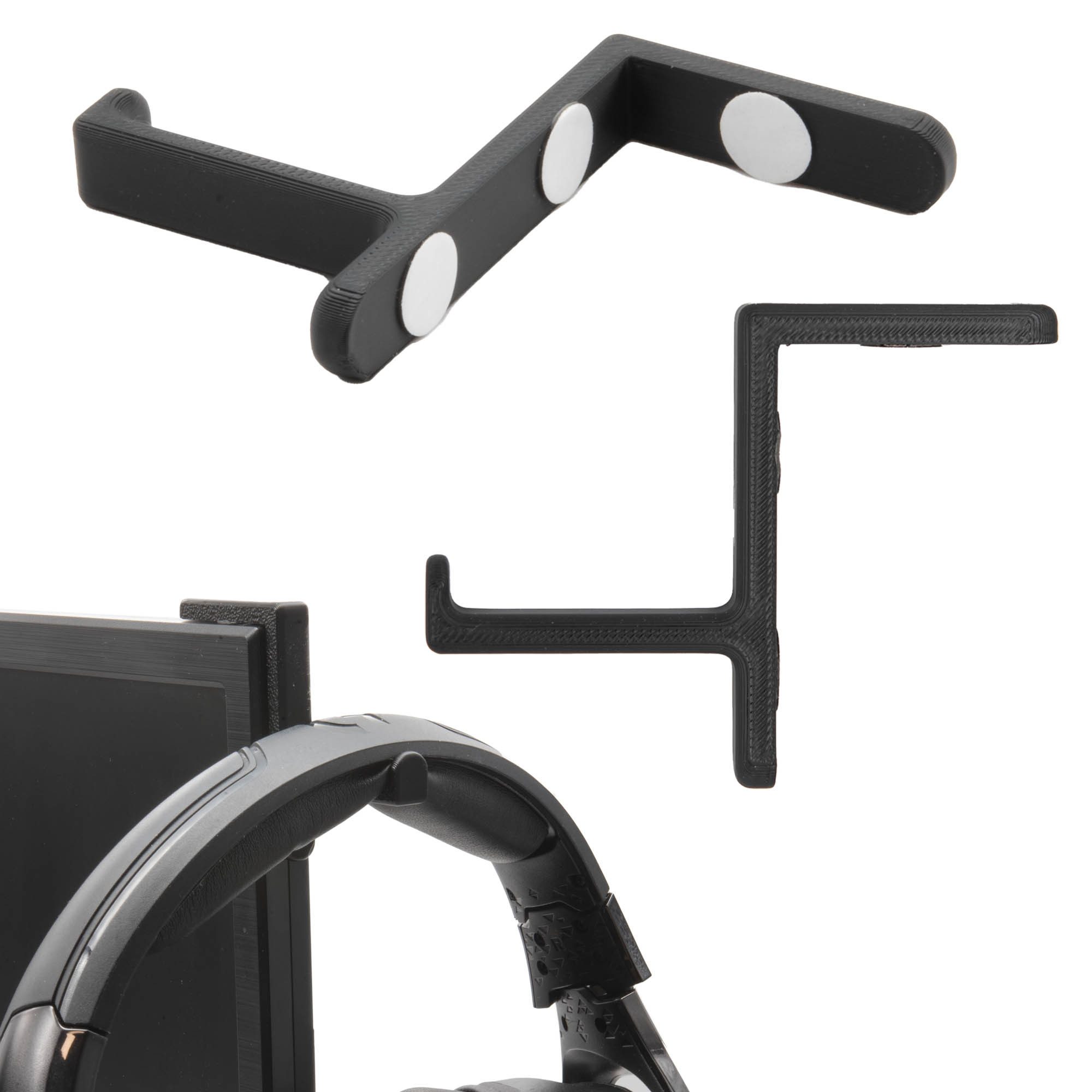 TSB Werk Headset-Halterung Headset Halterung Kopfhörer Monitorhaken, (1-tlg., Bildschirmhaken, Monitor, Haken, Halter)