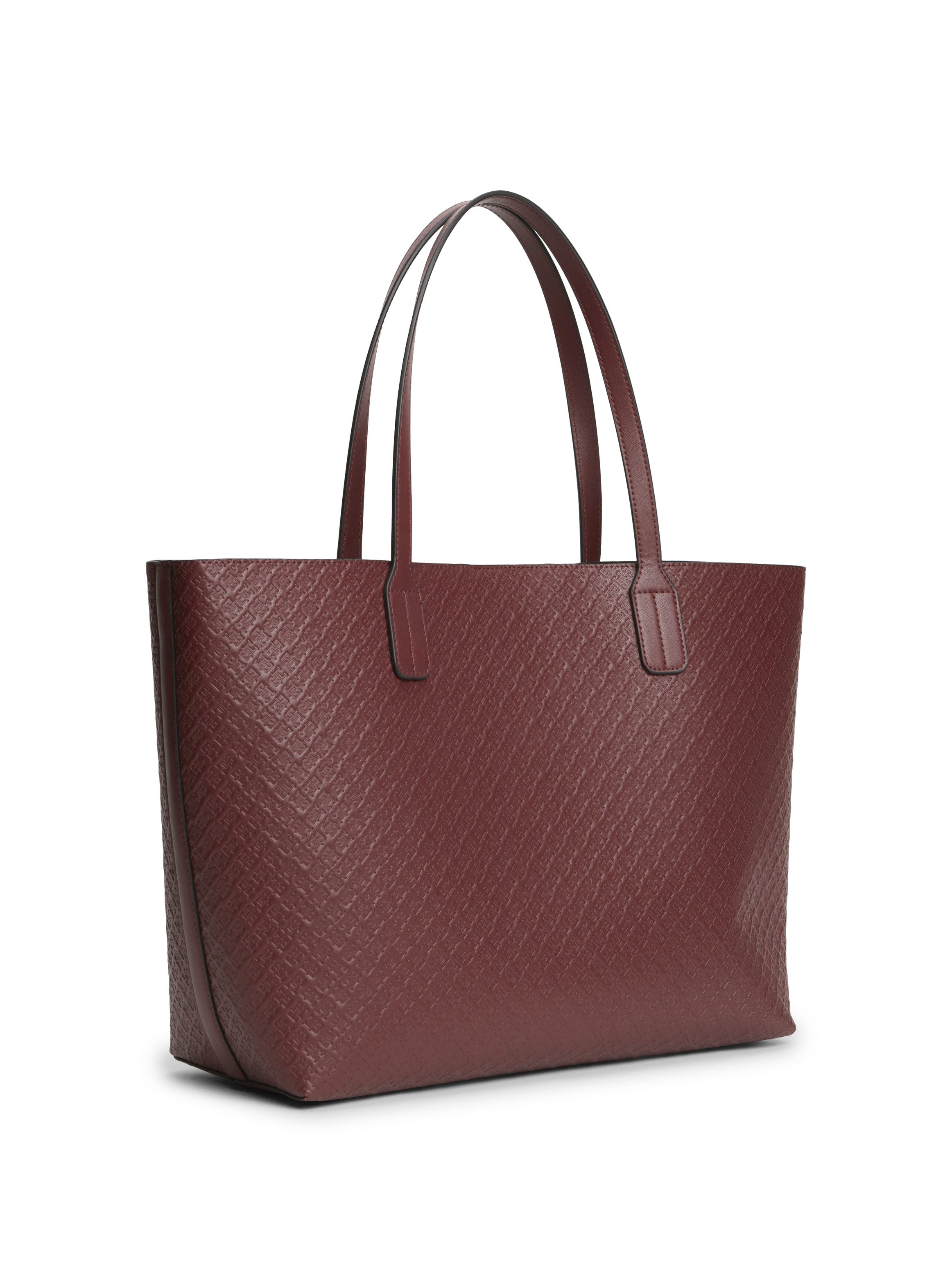 Tommy Hilfiger Handtasche TH ICON TOTE MONO (Set, Mit abnehmbarem Schlüsselanhänger), Damen Schultertasche mit TH-Allover-Logoprägung