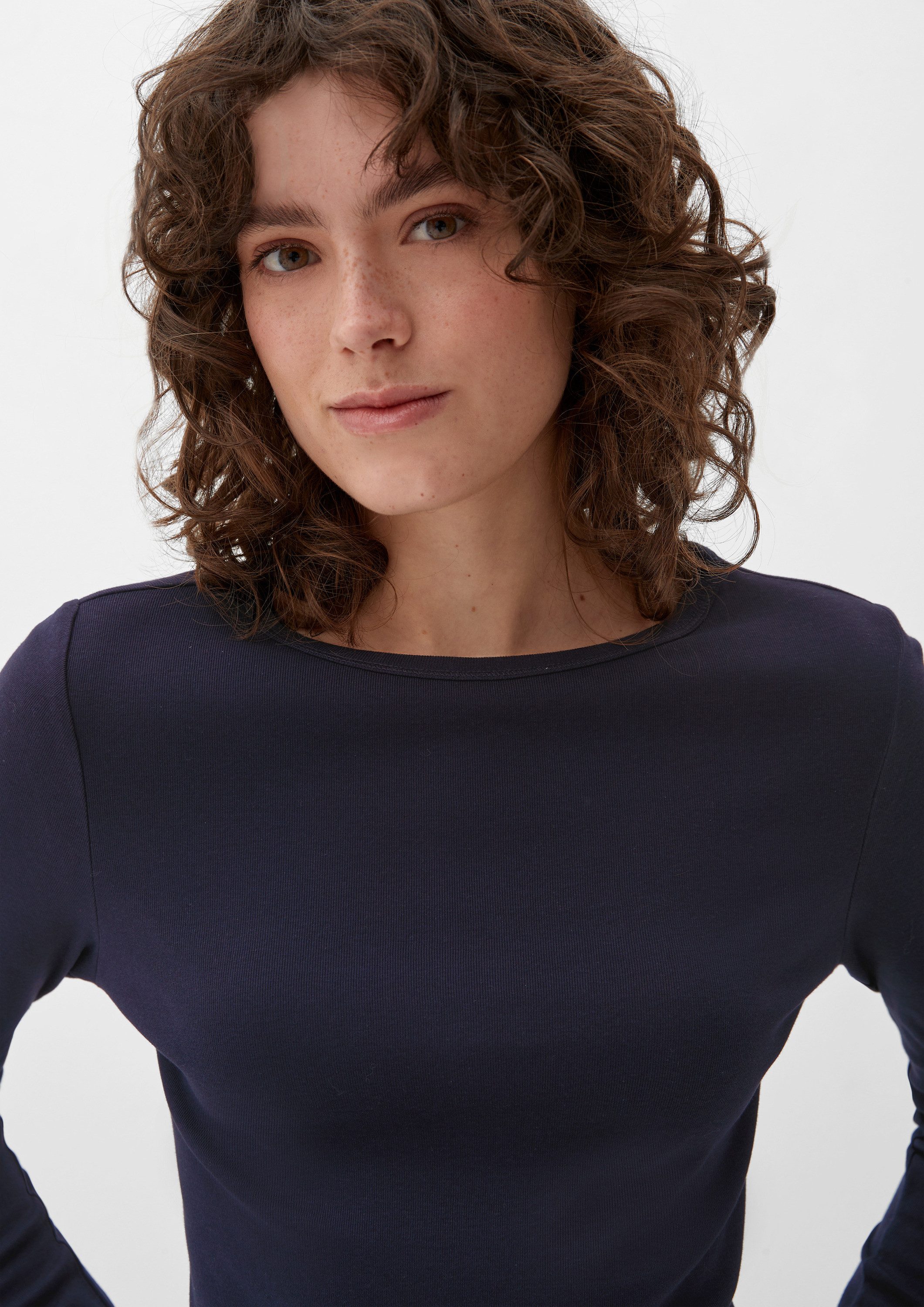 s.Oliver Langarmshirt T-Shirt Longsleeve im Slim Fit