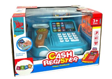 LEAN Toys Kinder-Küchenset Batteriescanner Kassenverpackungen Waage Spielzeuggeld Registrierkasse
