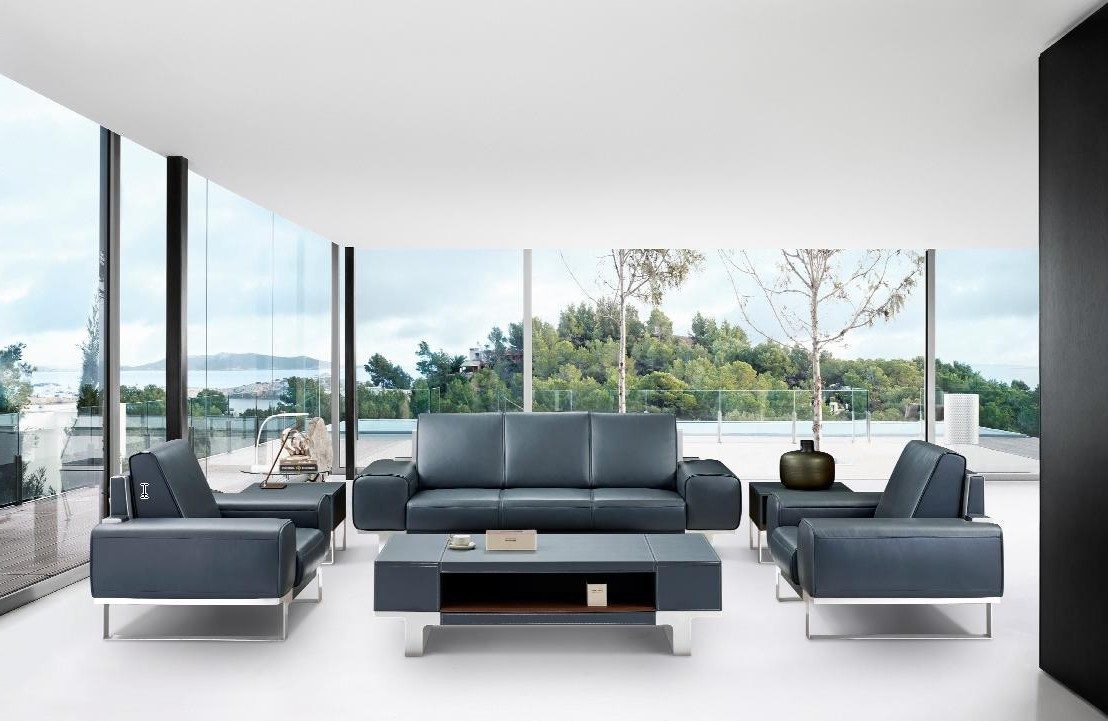 Xlmoebel 3-Sitzer Modernes Ledersofa Wohnlandschaft 3er Design Couch, 1 Teile, Made in Europa
