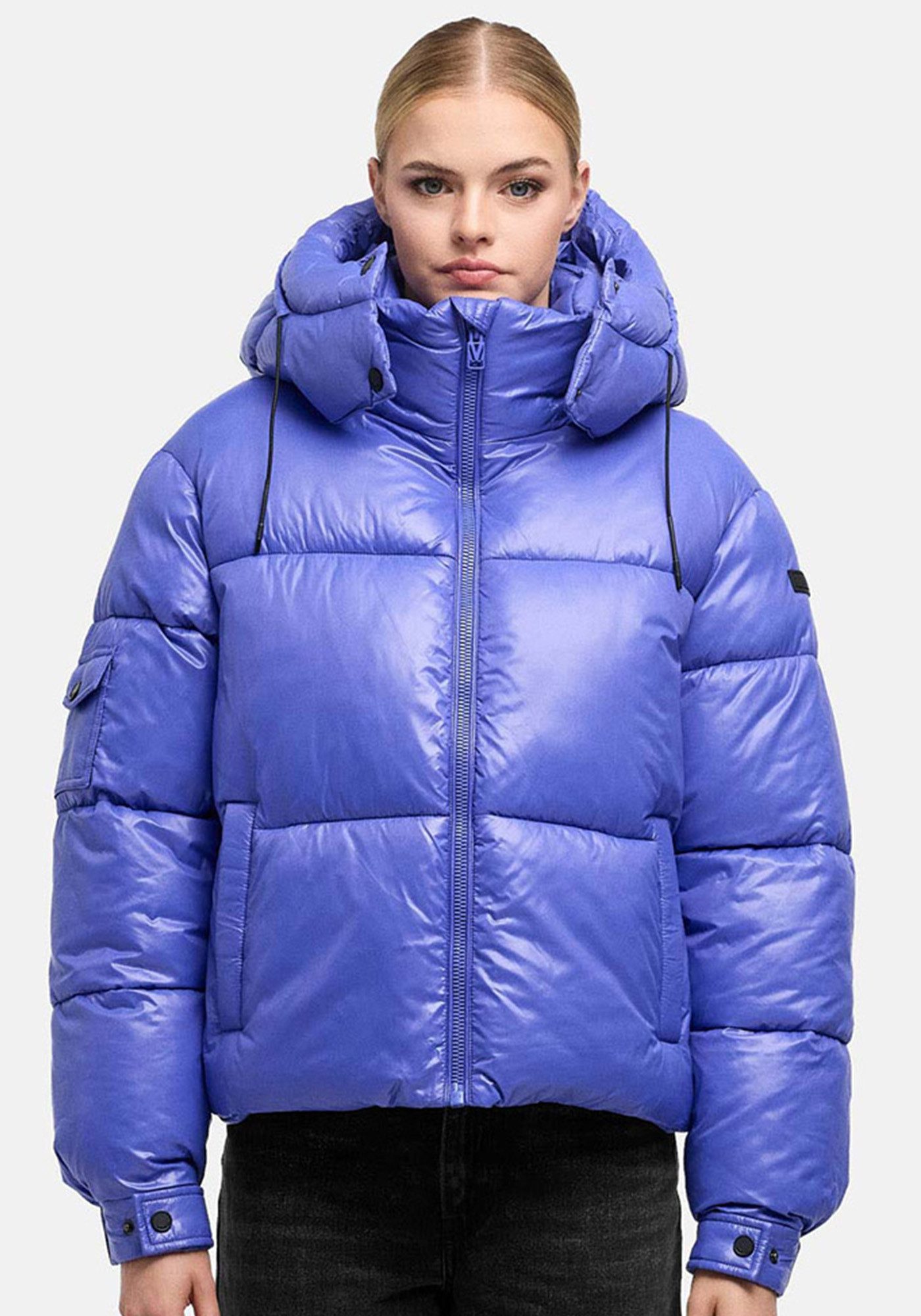 Marikoo Winterjacke Glimini Winterjacke mit Kapuze, modische Steppung, warm gefüttert
