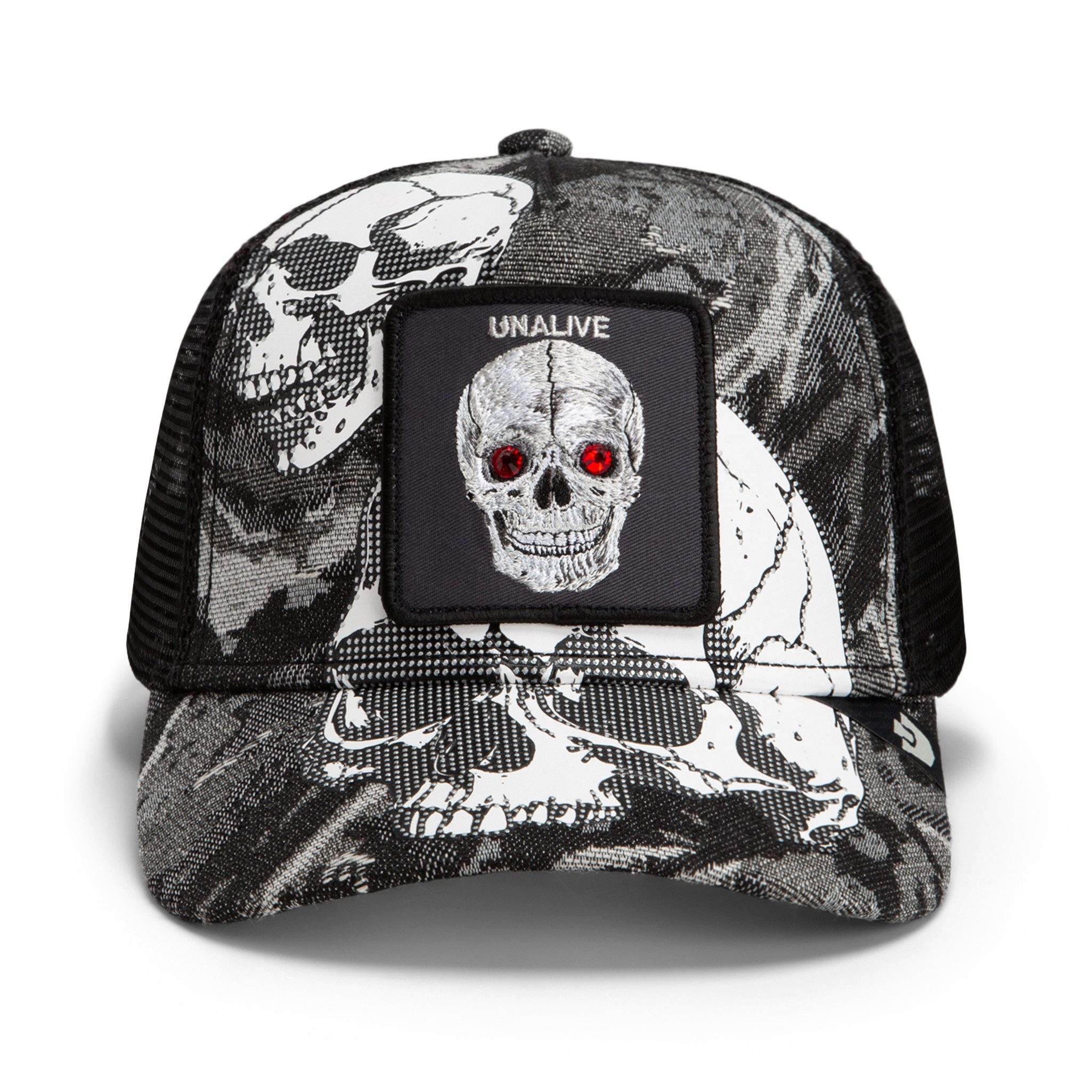 GOORIN Bros. Trucker Cap Goorin Bros. OG Trucker Cap Core Mesh Bone Head Unalive Void (Basecap, Basecap, Meshcap, Trucker Kappe) Totenschädel Muster