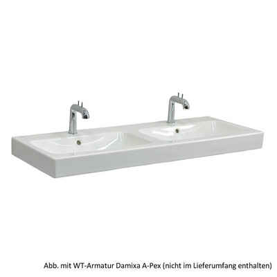 GEBERIT Waschbecken Geberit Doppelwaschtisch iCon 120 x 48,5 cm, weiß, 124120000