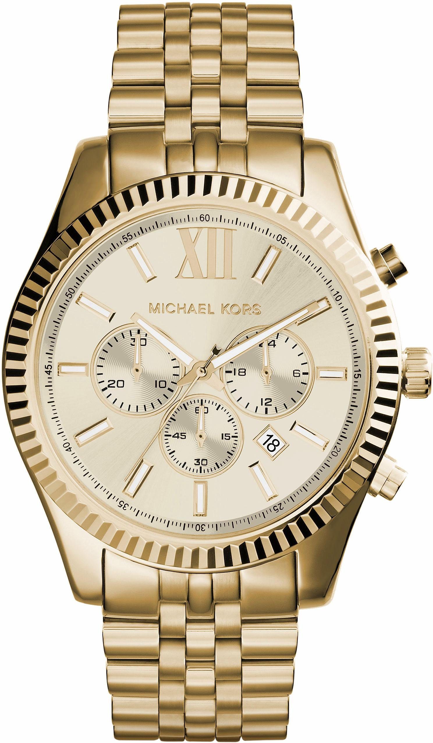 MICHAEL KORS Quarzuhr Michael Kors Lexington Chronograph Herren Uhr MK8281