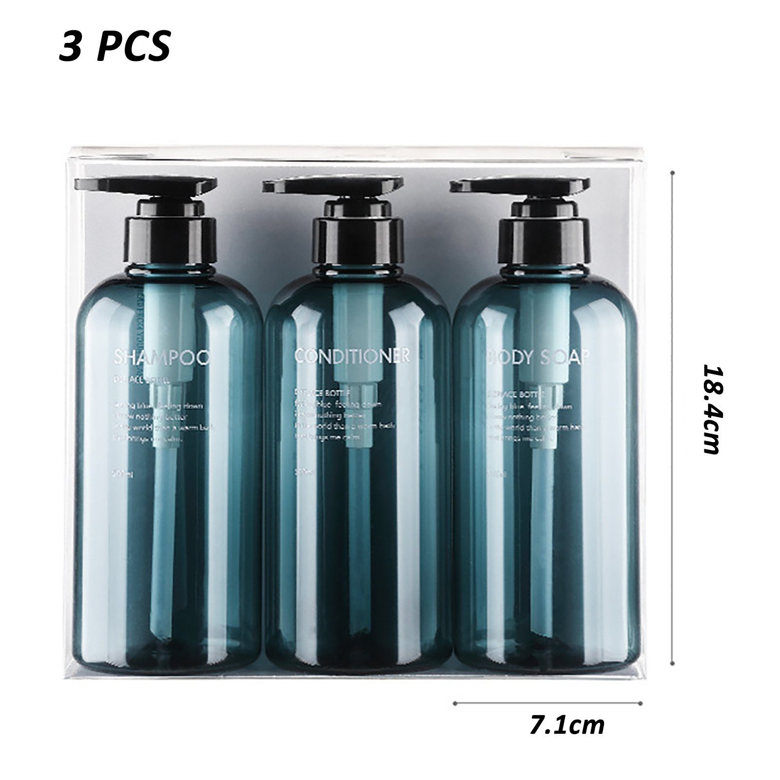Shampooflasche Seifenspender Pack CALIYO Pumpspender, 3er Flasche Seifenspender