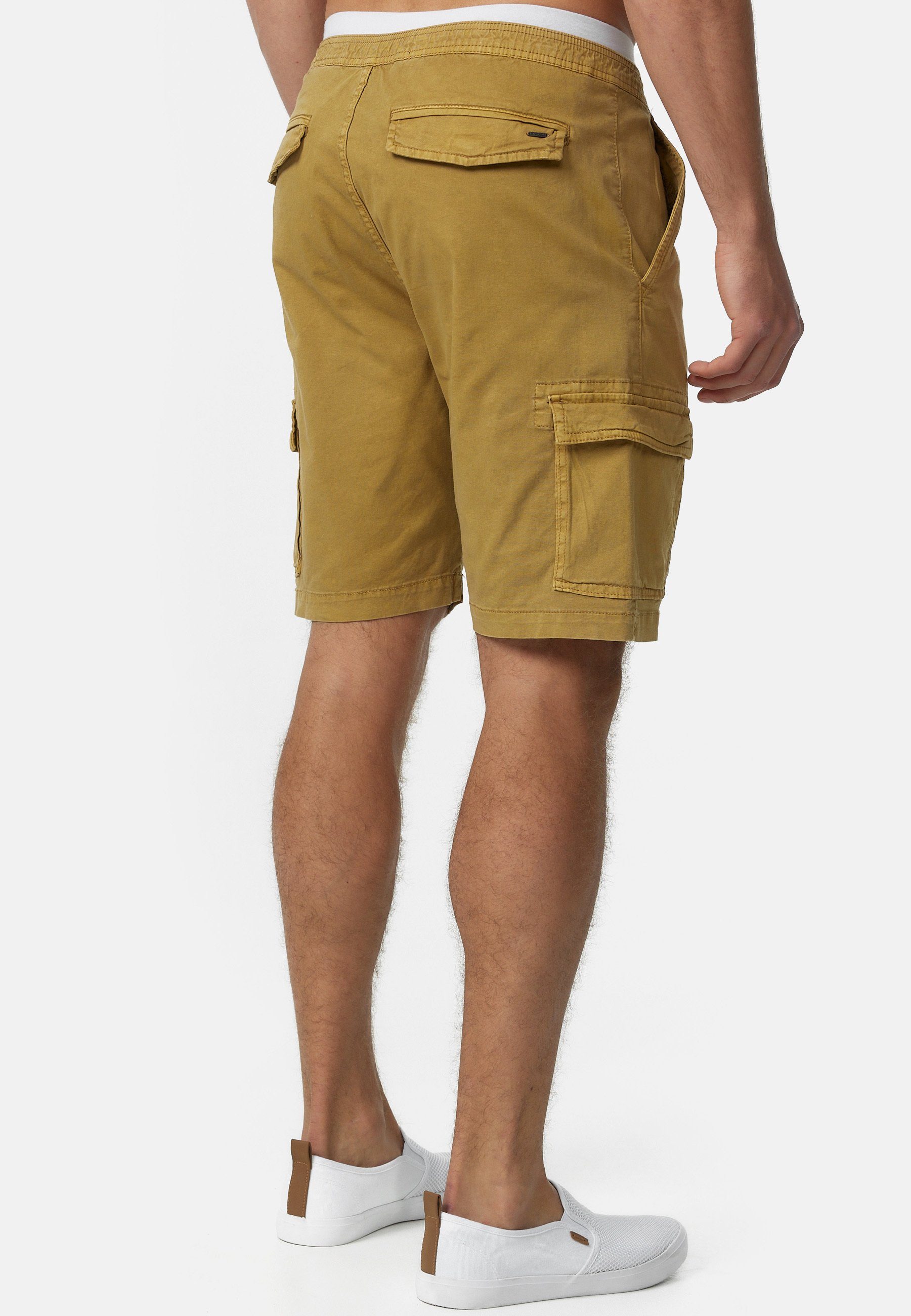 Indicode Cargoshorts Herren Kinnaird Cargo Shorts Herrenshorts aus elastischer Baumwoll-Qualität