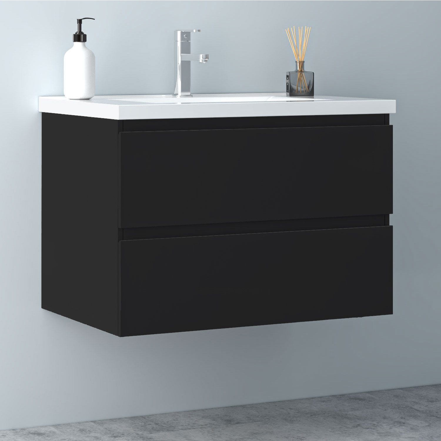 Aica Sanitär Waschtisch Badezimmerschrank Unterschrank mit Waschbecken Badm günstig online kaufen