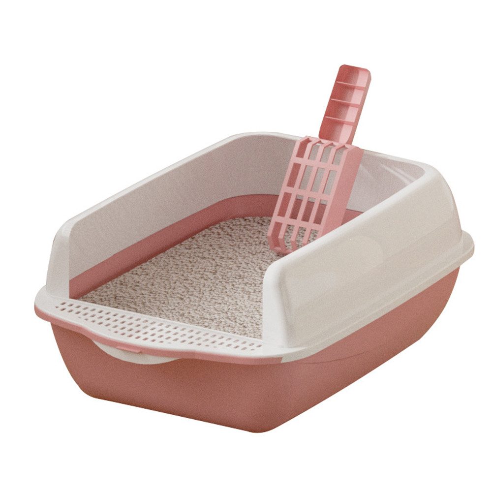 YMQHBS Katzenecktoilette Katzentoilette offene Katzenklo mit Streuschaufel