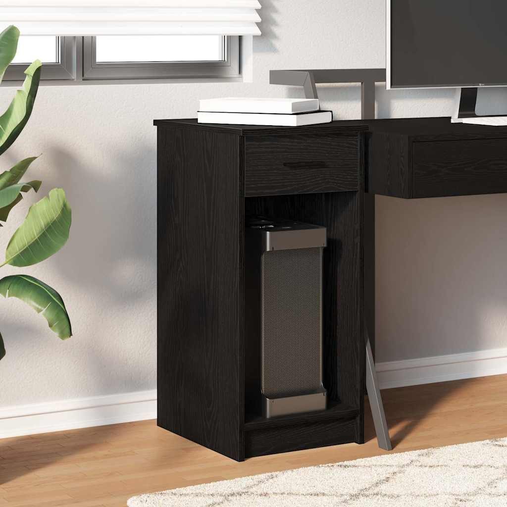 vidaXL Schreibtisch Computerschrank mit Schublade Schwarz günstig online kaufen