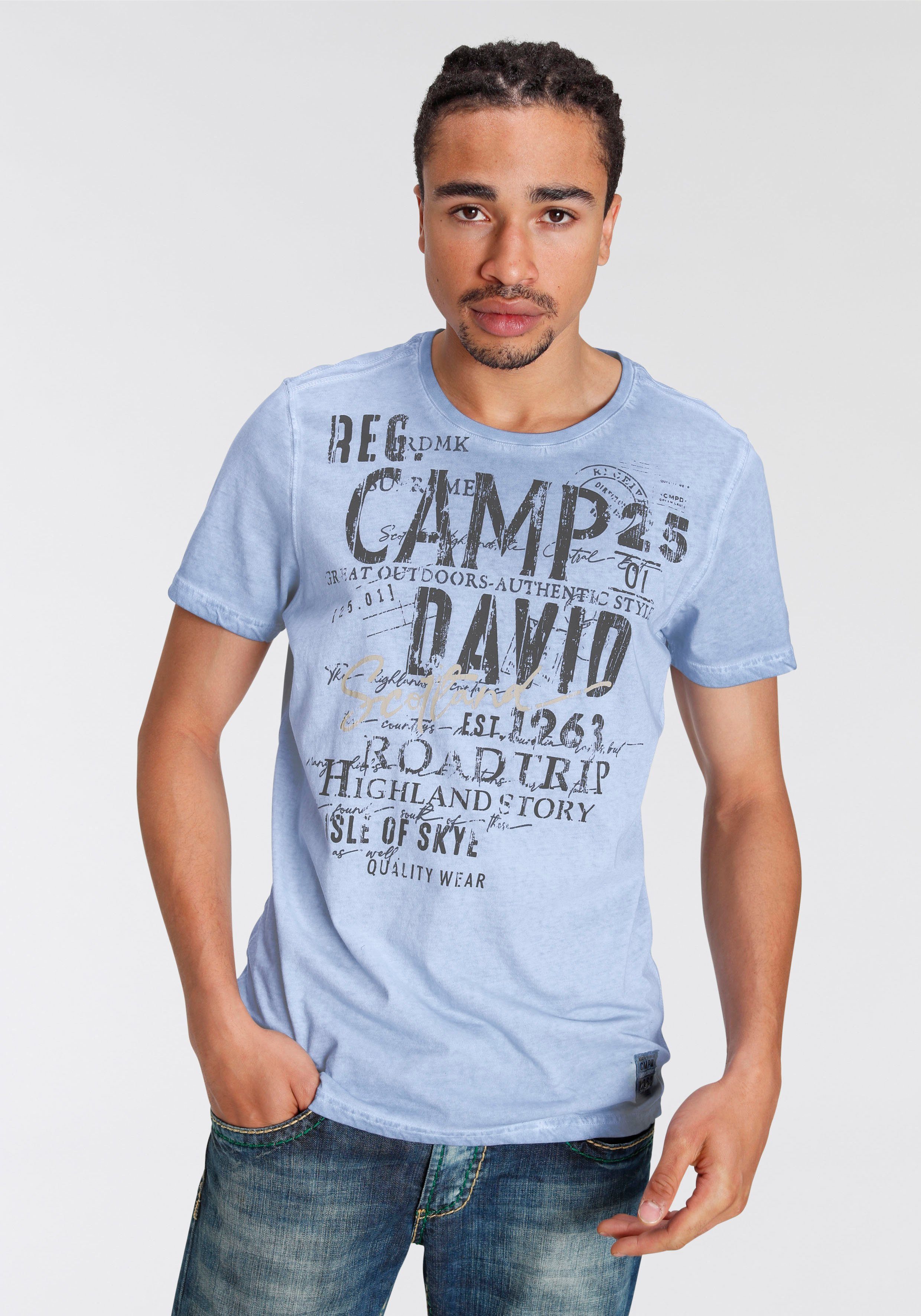 CAMP DAVID T-Shirt mit Logoschriftzügen