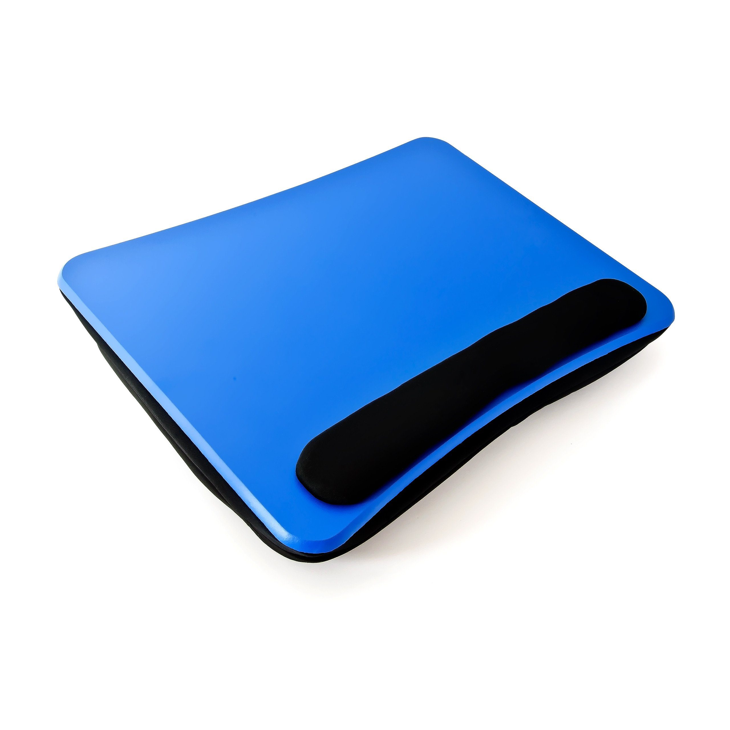 Handauflage Faserplatte Blau, Tablett Laptop 2 mit x Laptopkissen relaxdays